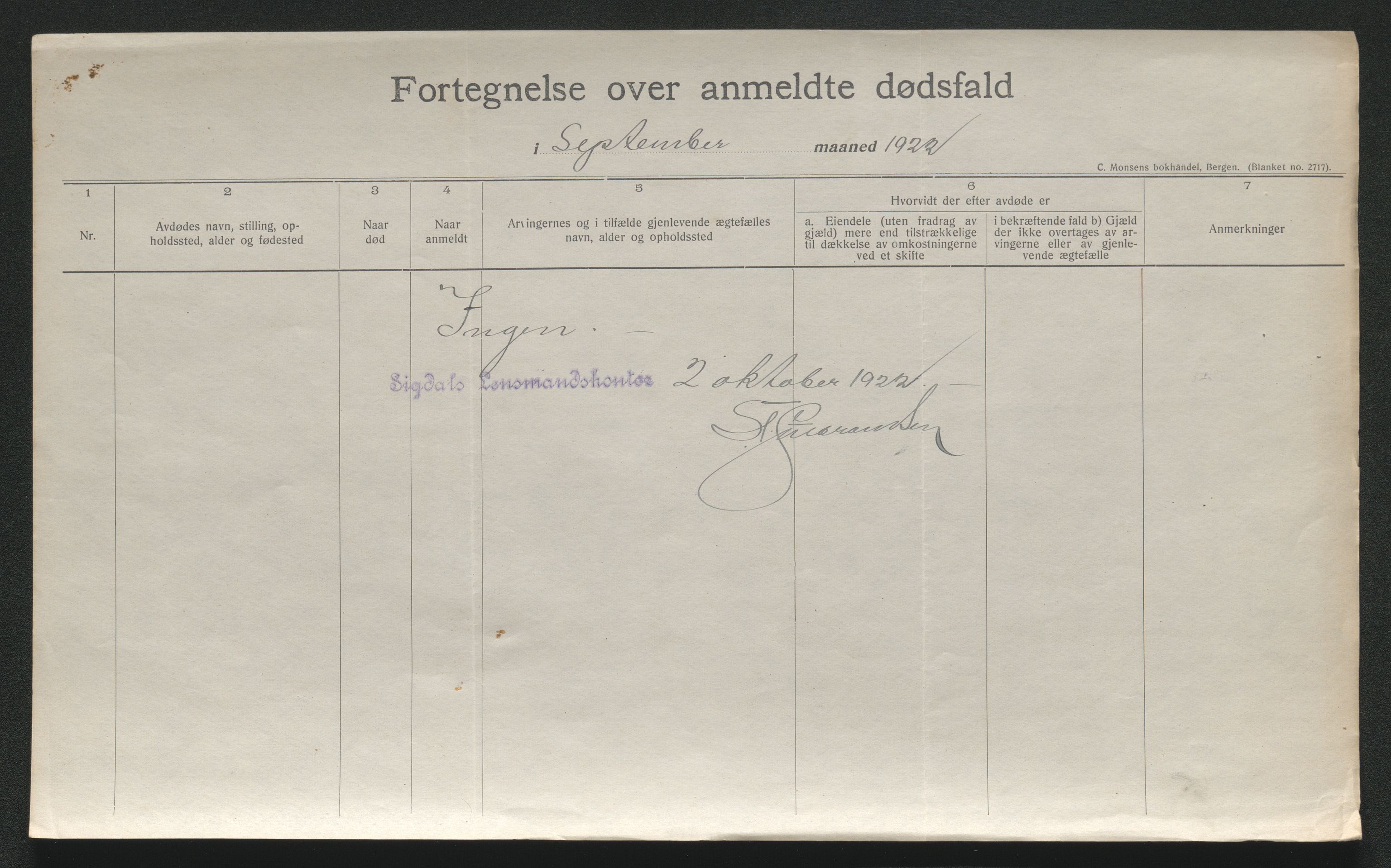 Eiker, Modum og Sigdal sorenskriveri, AV/SAKO-A-123/H/Ha/Hab/L0041: Dødsfallsmeldinger, 1922-1923, p. 385