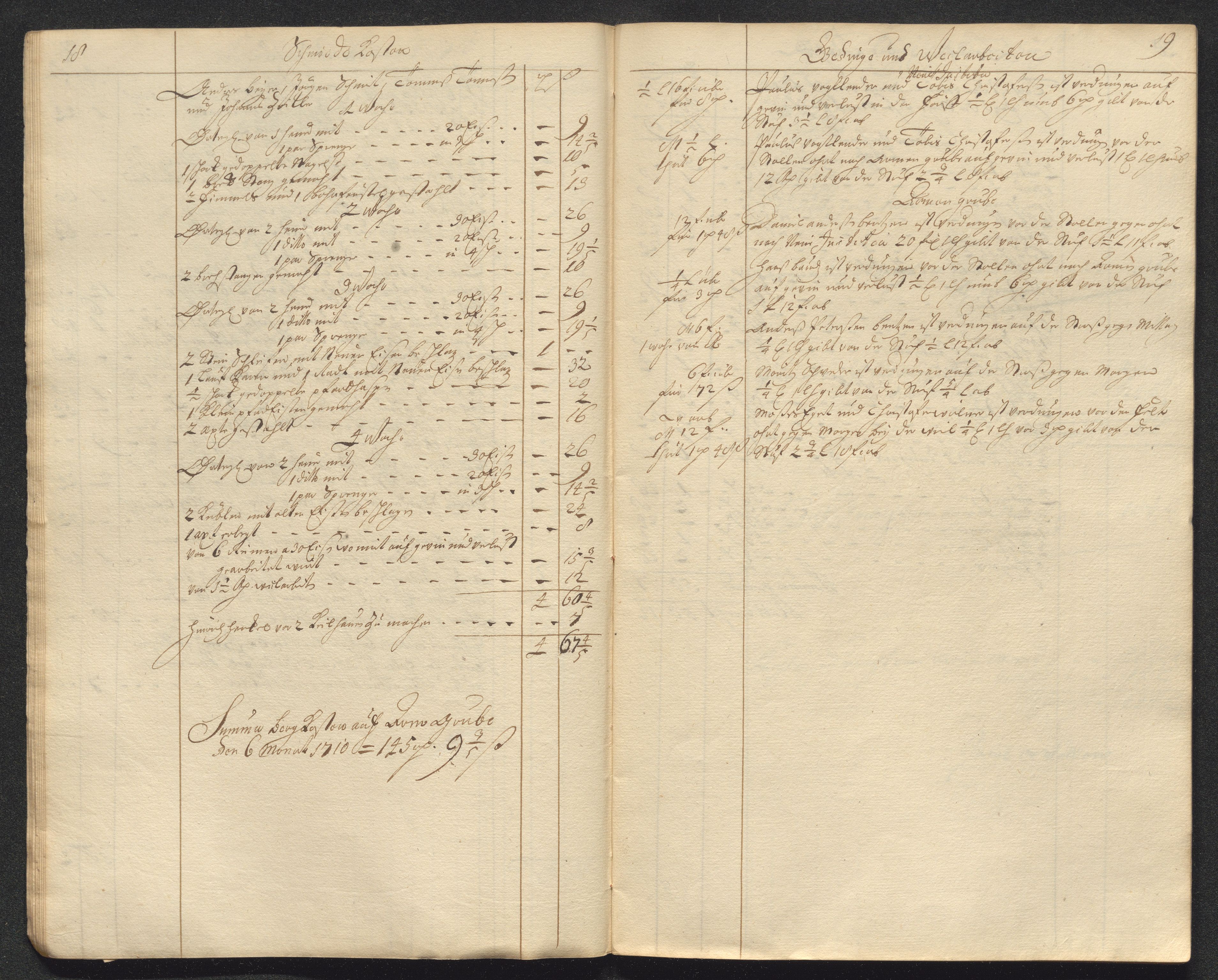 Kongsberg Sølvverk 1623-1816, AV/SAKO-EA-3135/001/D/Dc/Dcd/L0098: Utgiftsregnskap for gruver m.m. , 1710, p. 211