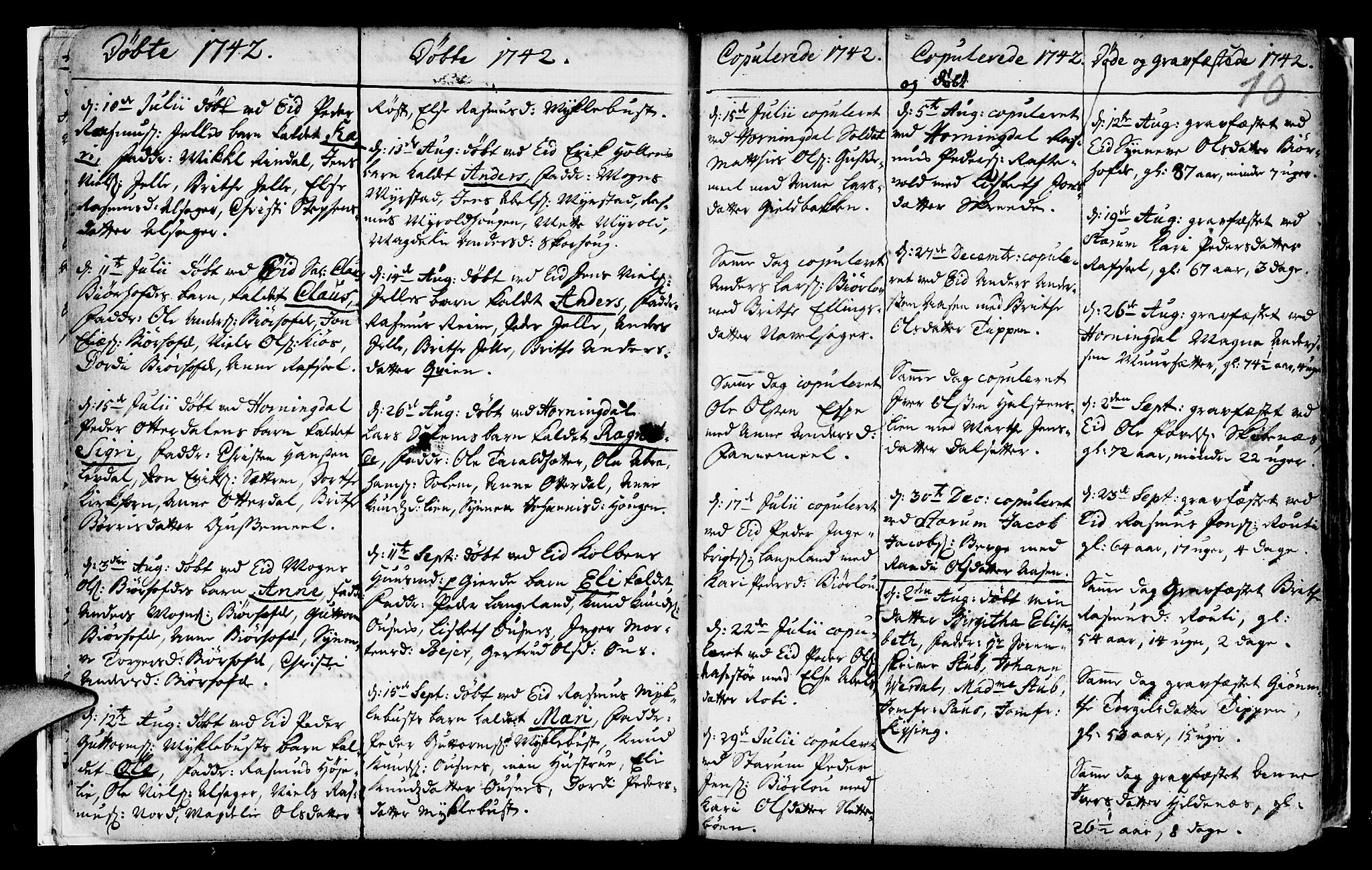 Eid sokneprestembete, AV/SAB-A-82301/H/Haa/Haaa/L0002: Parish register (official) no. A 2, 1741-1769, p. 10