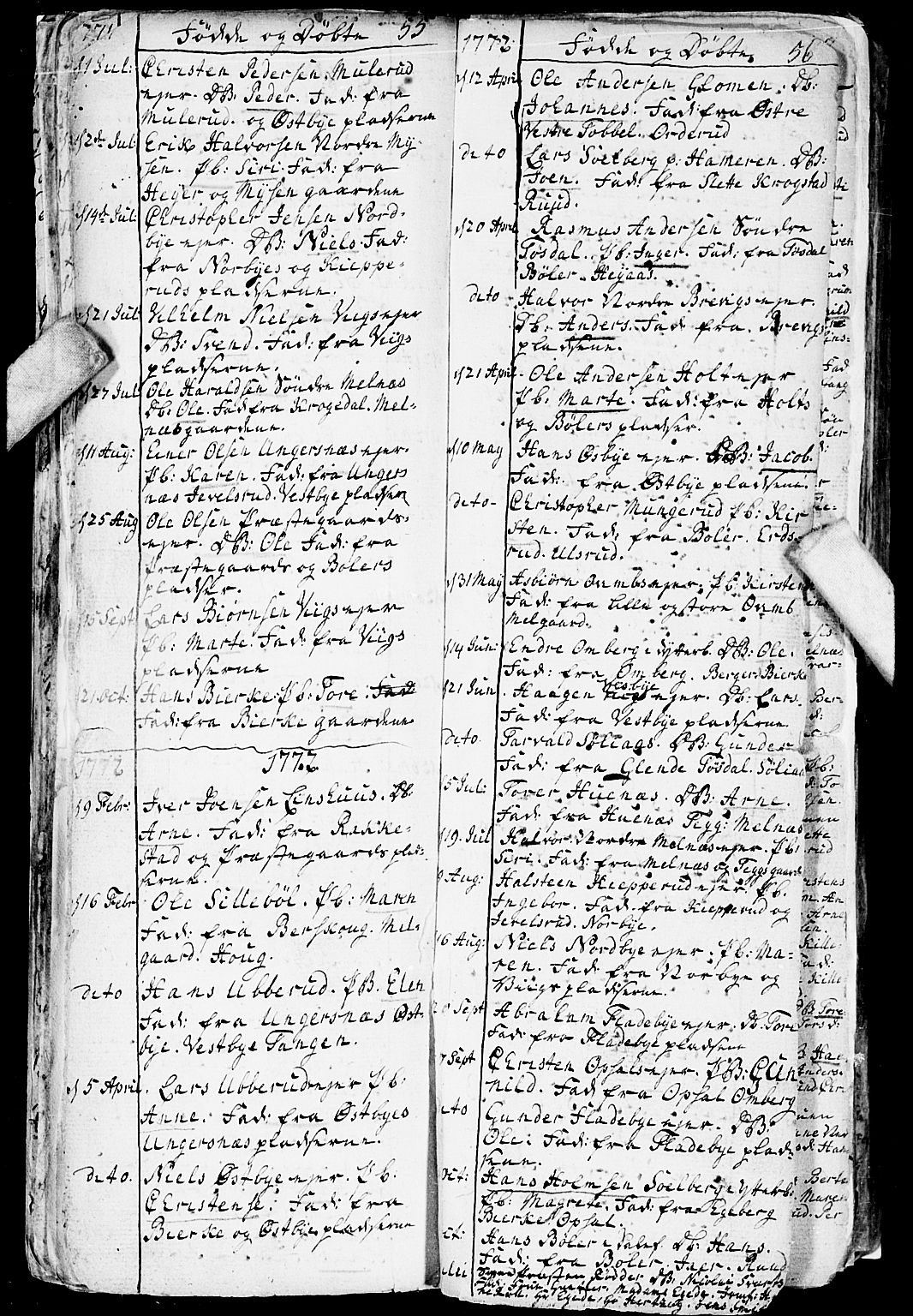 Enebakk prestekontor Kirkebøker, SAO/A-10171c/F/Fa/L0002: Parish register (official) no. I 2, 1755-1806, p. 55-56