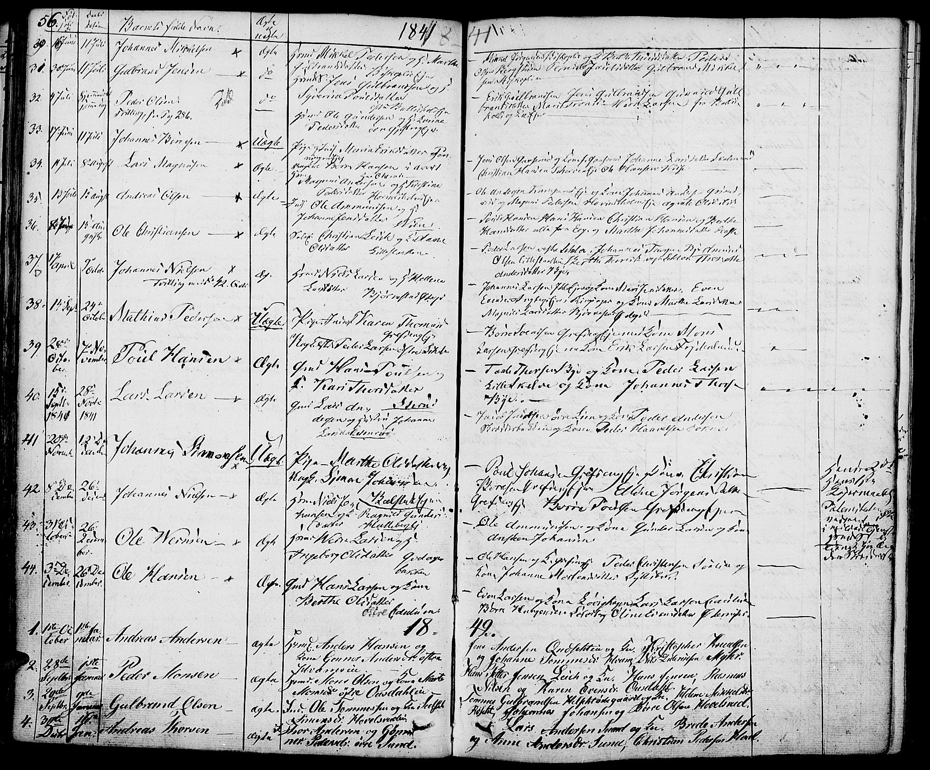 Nes prestekontor, Hedmark, SAH/PREST-020/K/Ka/L0003: Parish register (official) no. 3, 1827-1851, p. 56