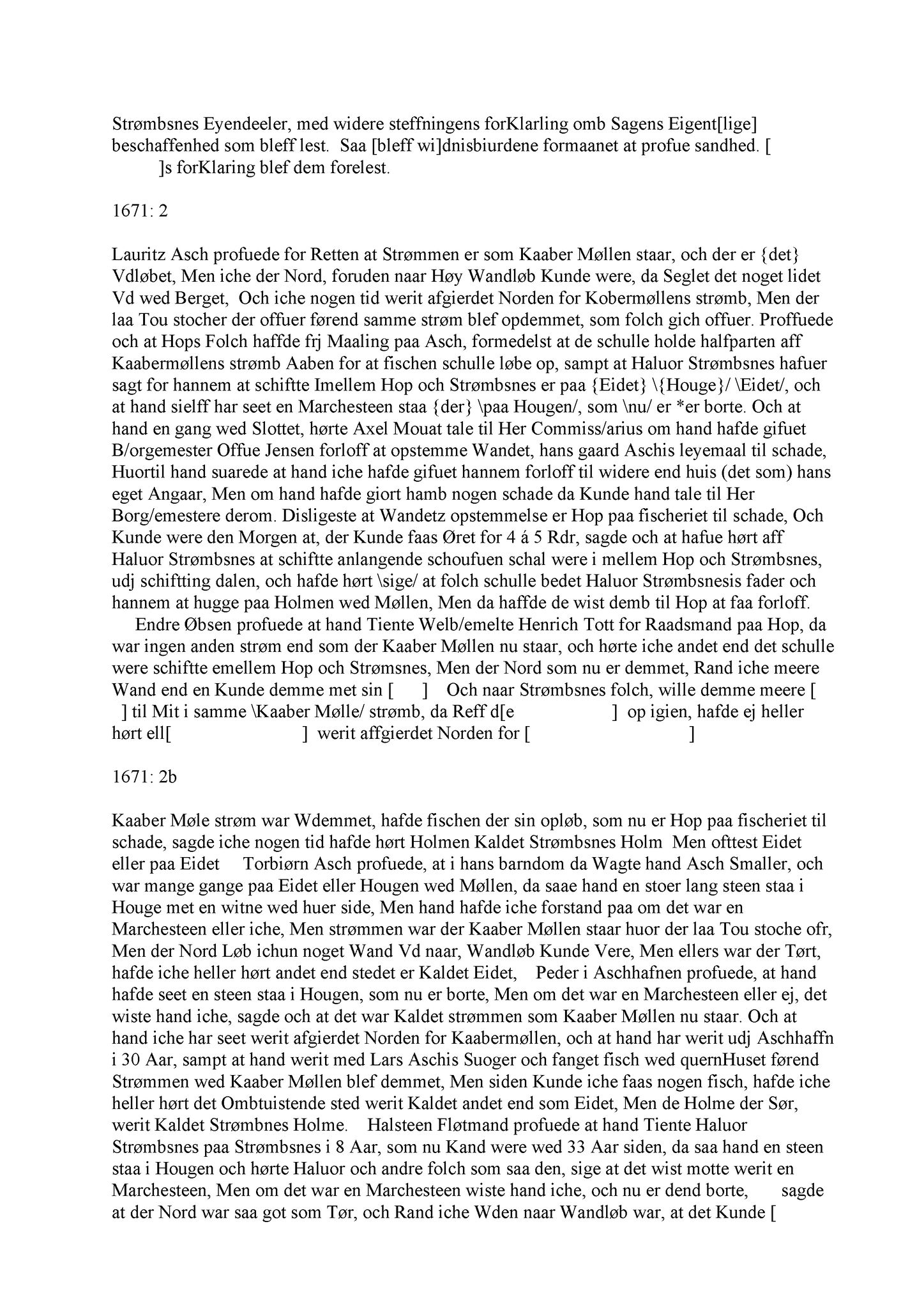 Samling av fulltekstavskrifter, SAB/FULLTEKST/A/12/0114: Nordhordland sorenskriveri, tingbok nr. A 12, 1671