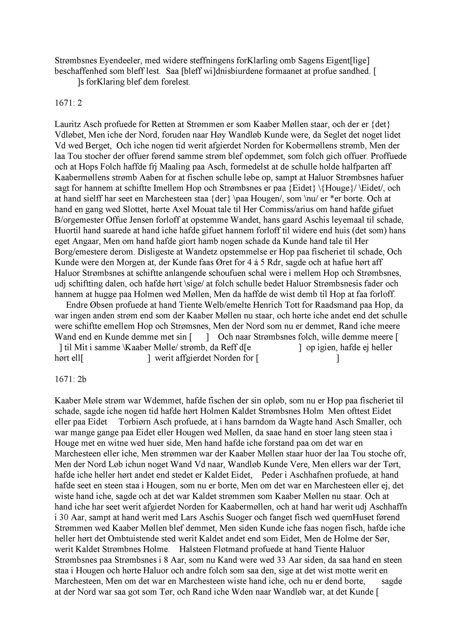 Samling av fulltekstavskrifter, SAB/FULLTEKST/A/12/0114: Nordhordland sorenskriveri, tingbok nr. A 12, 1671