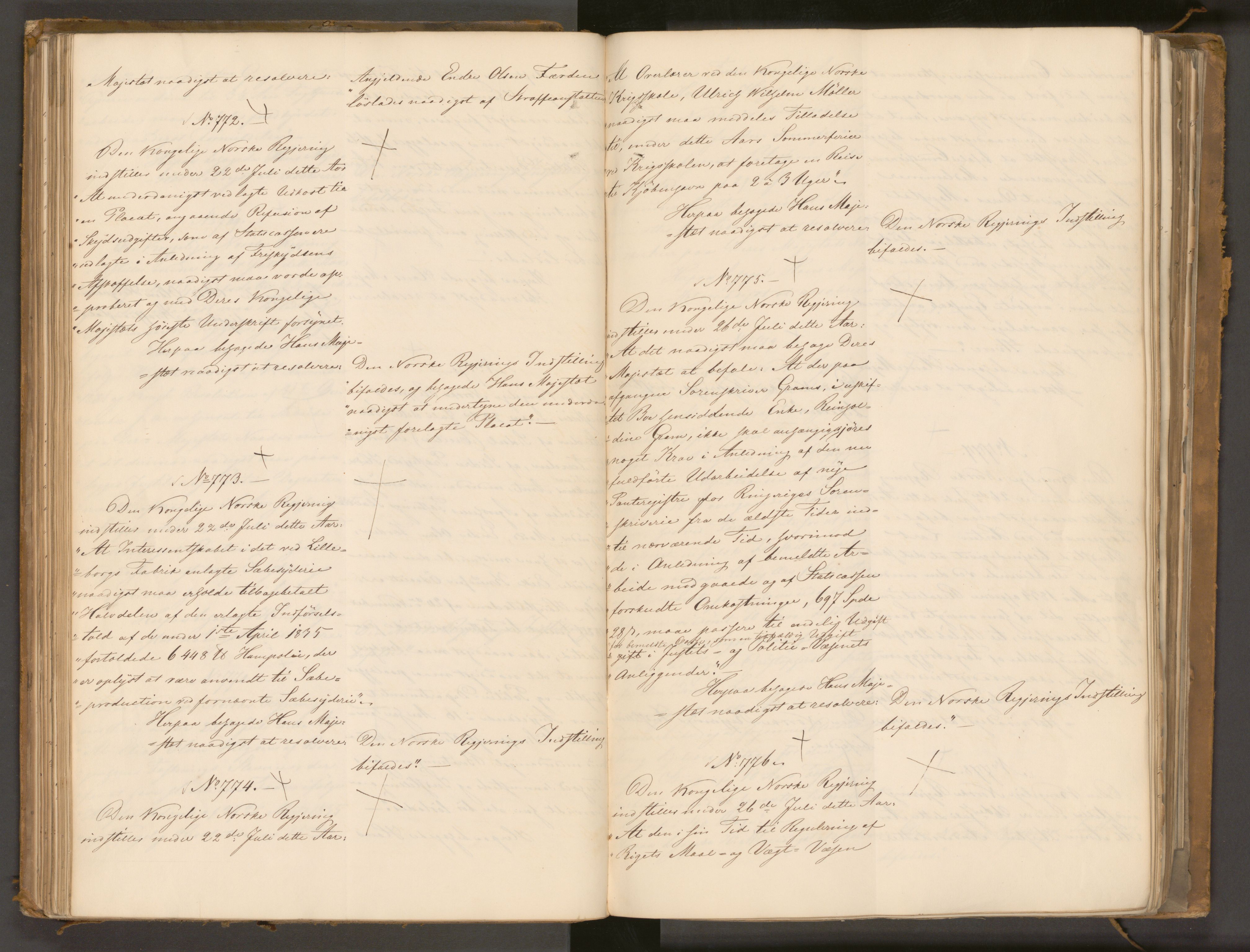 Statsrådssekretariatet, AV/RA-S-1001/A/Ab/L0043: Kgl. res. nr. 632-1192, 2. halvår, 1836