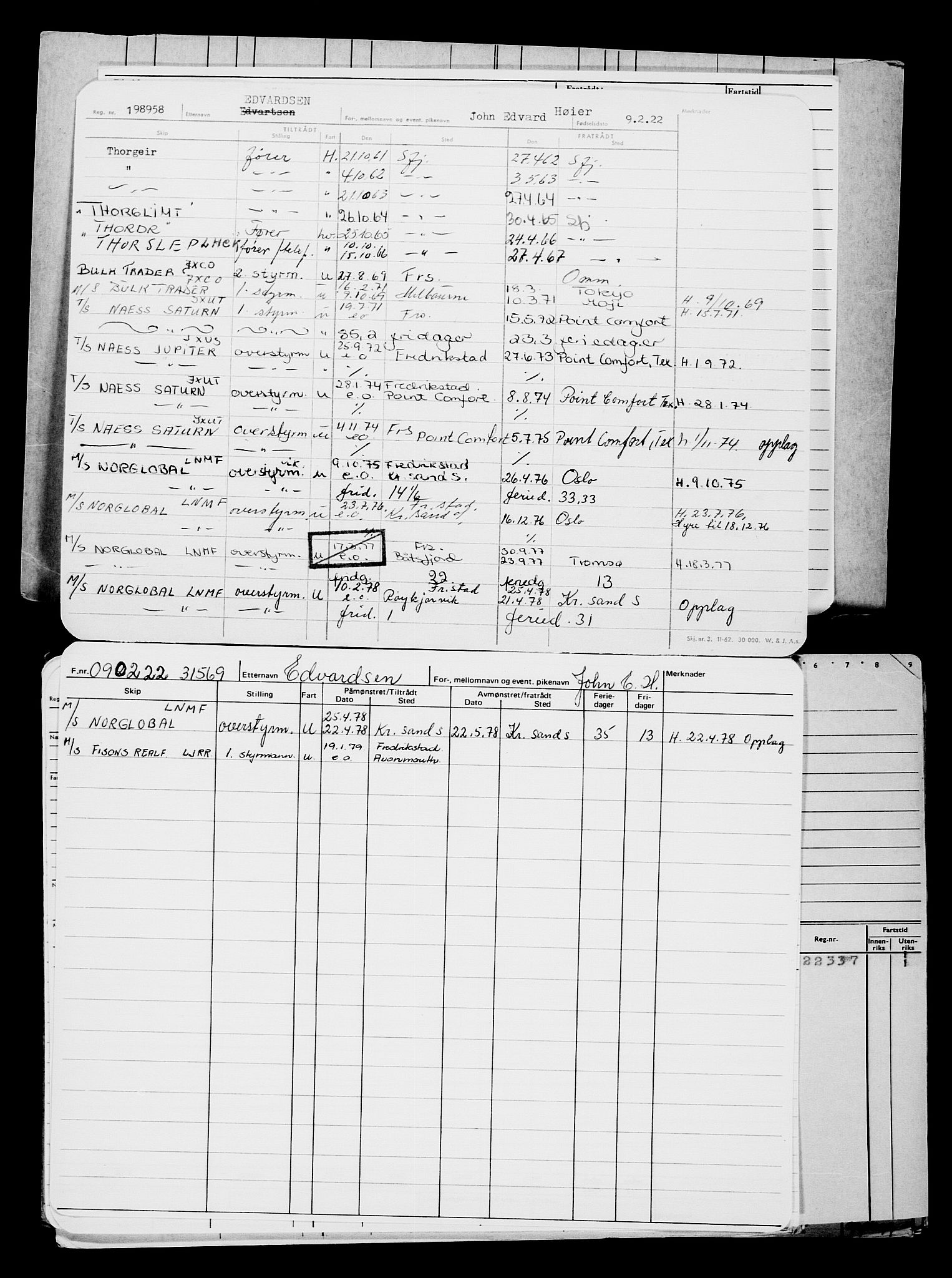 Direktoratet for sjømenn, AV/RA-S-3545/G/Gb/L0202: Hovedkort, 1922, p. 729