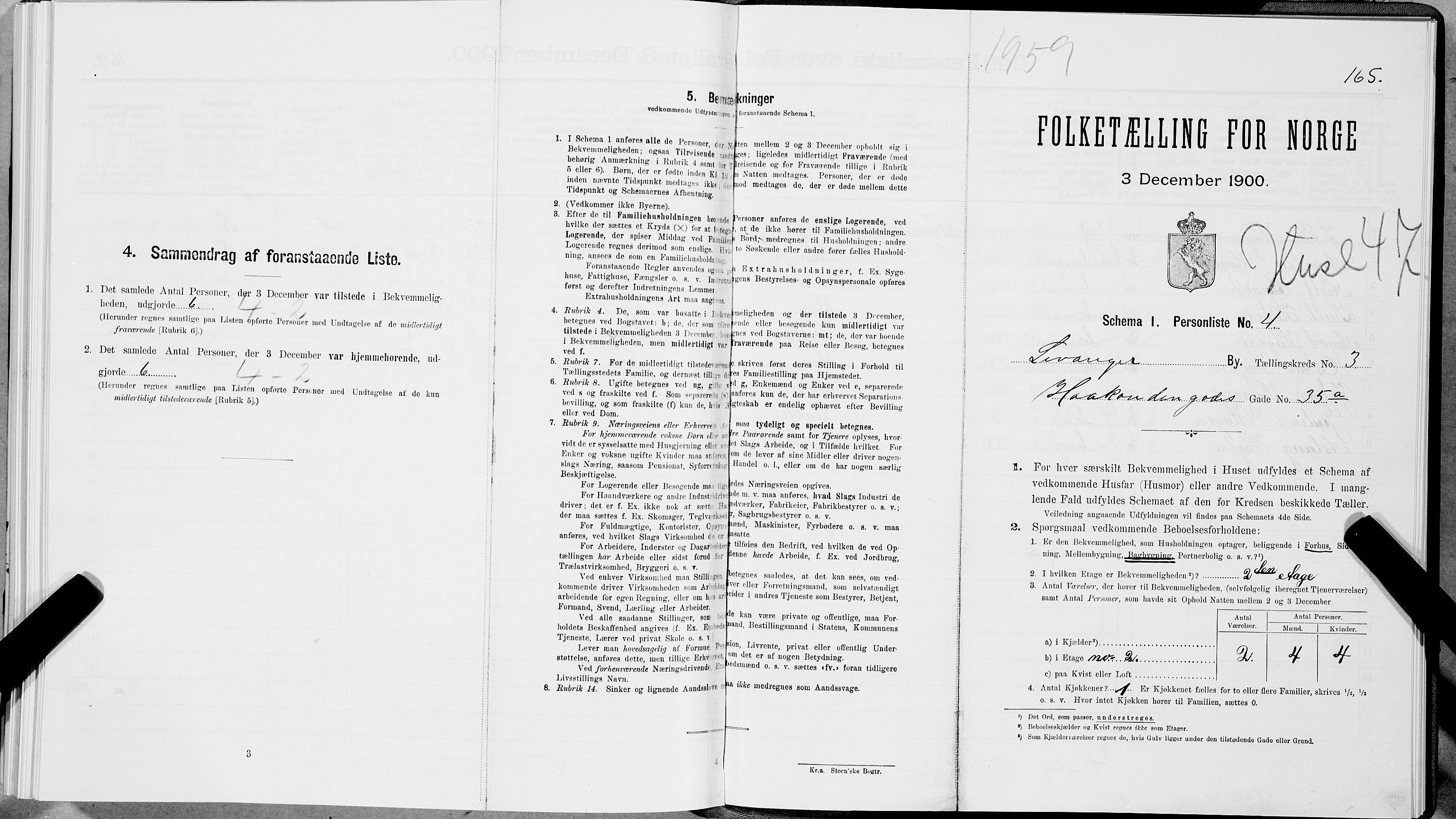 SAT, 1900 census for Levanger, 1900, p. 507