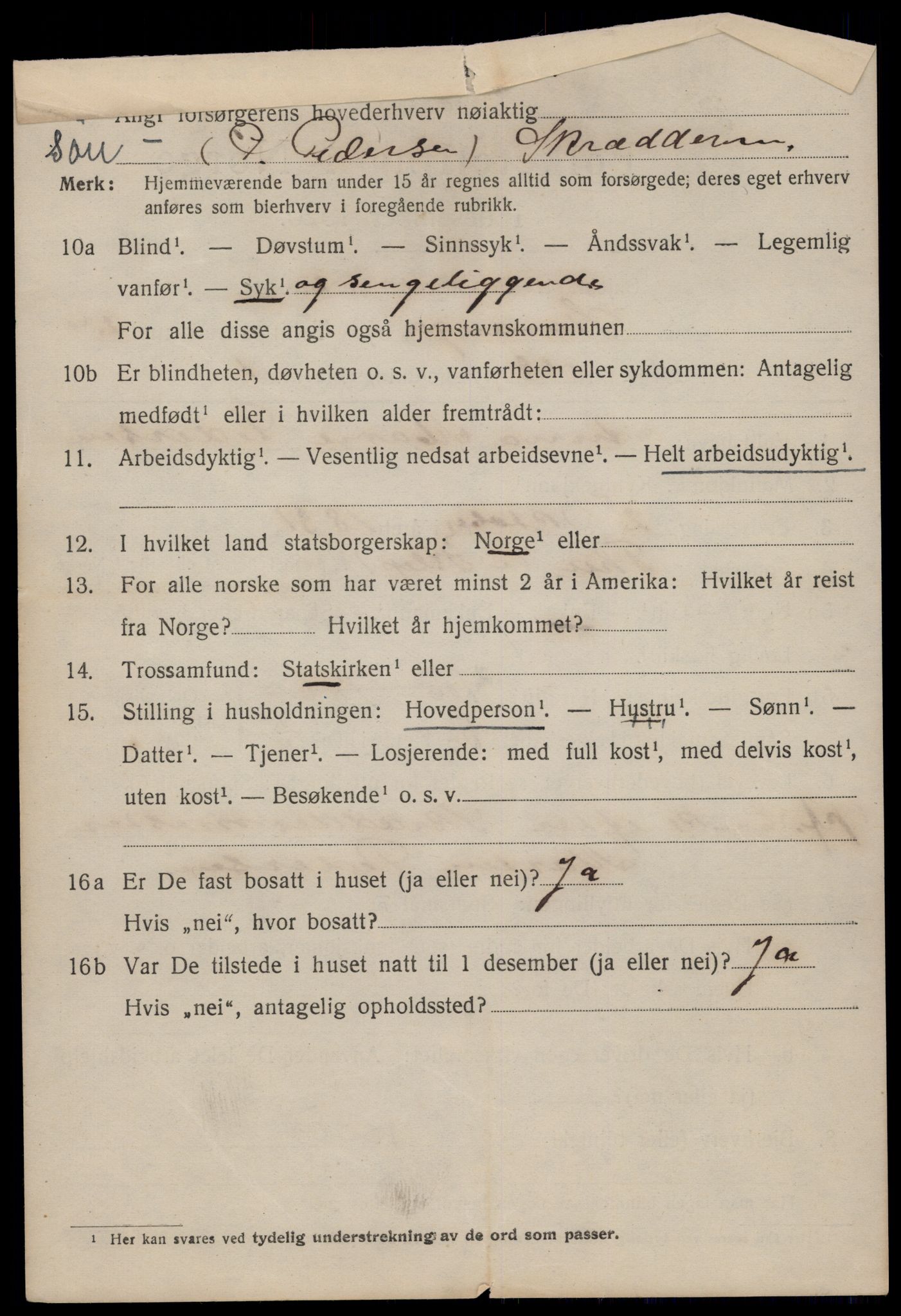 SAST, 1920 census for Stavanger, 1920, p. 77035