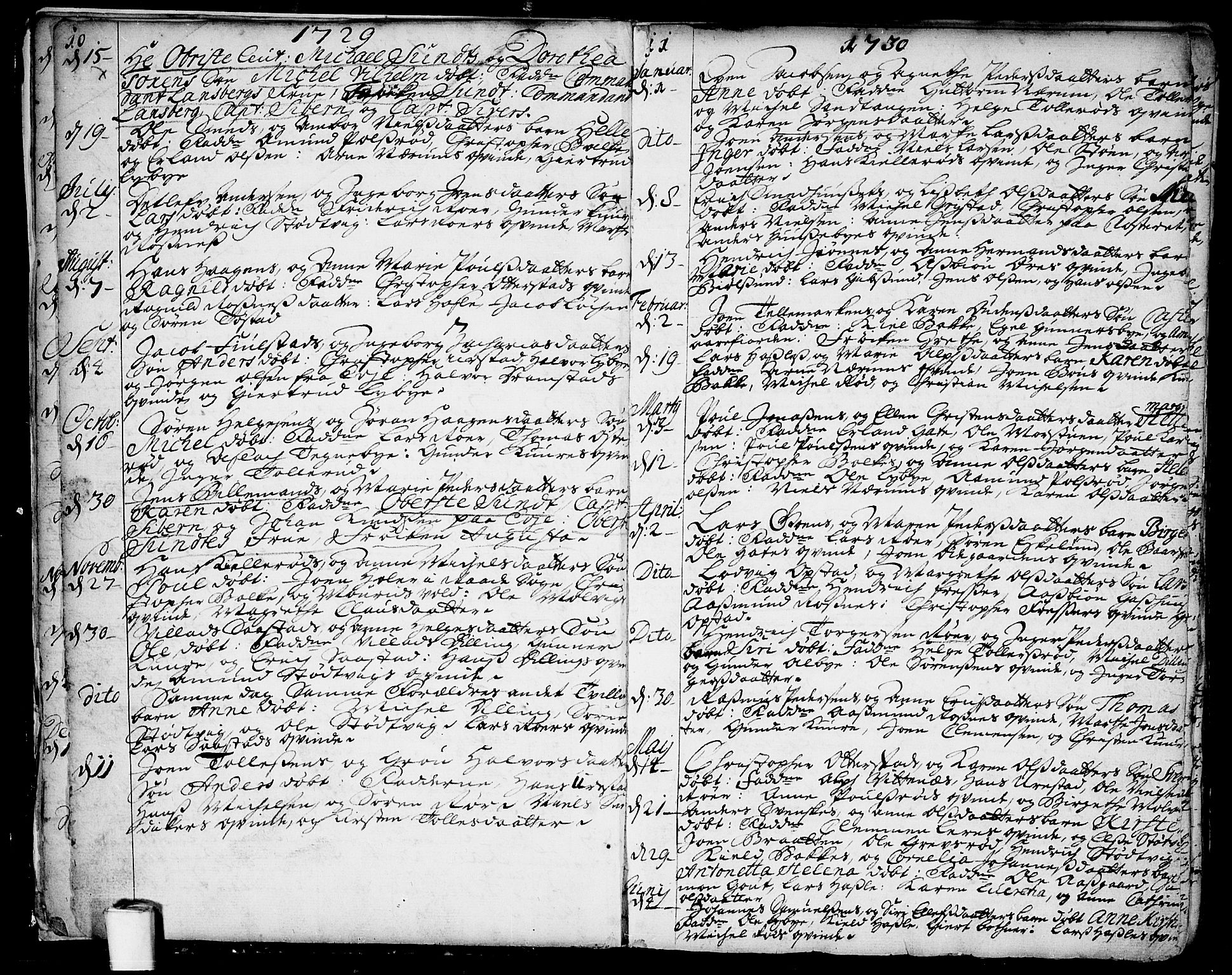 Rygge prestekontor Kirkebøker, SAO/A-10084b/F/Fa/L0001: Parish register (official) no. 1, 1725-1771, p. 10-11