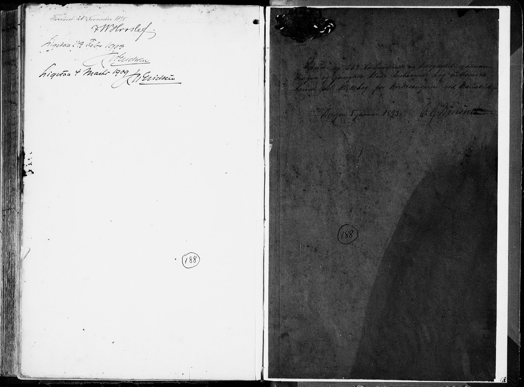 Mariakirken Sokneprestembete, SAB/A-76901/H/Hab/L0005: Parish register (copy) no. A 5, 1893-1913