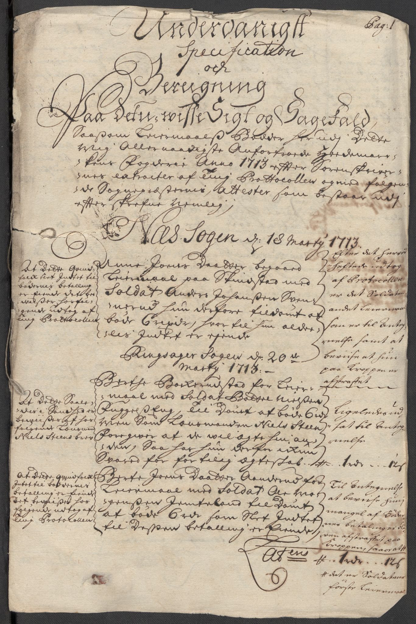 Rentekammeret inntil 1814, Reviderte regnskaper, Fogderegnskap, RA/EA-4092/R16/L1050: Fogderegnskap Hedmark, 1713, p. 15