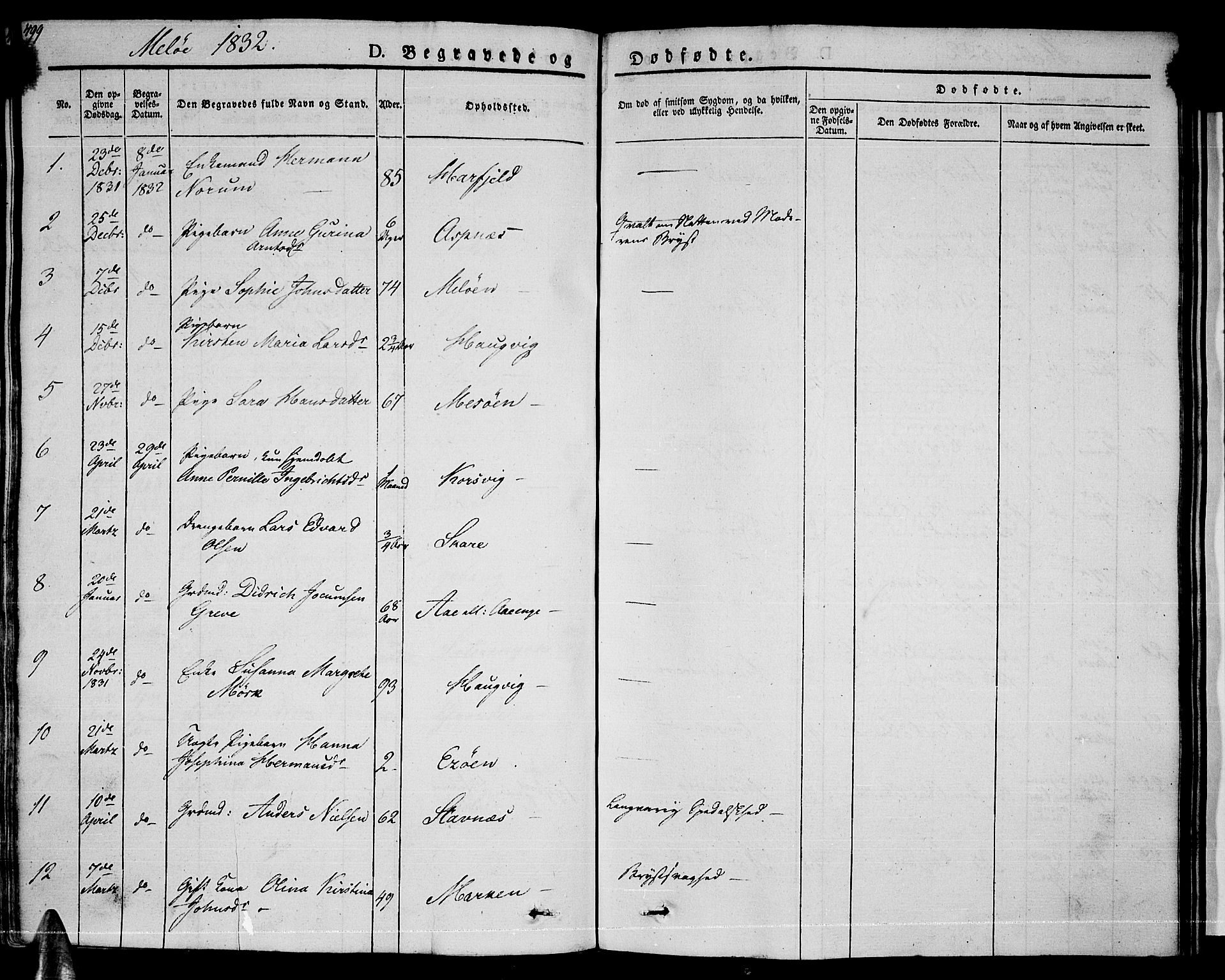 Ministerialprotokoller, klokkerbøker og fødselsregistre - Nordland, AV/SAT-A-1459/841/L0600: Parish register (official) no. 841A07 /2, 1824-1843, p. 499