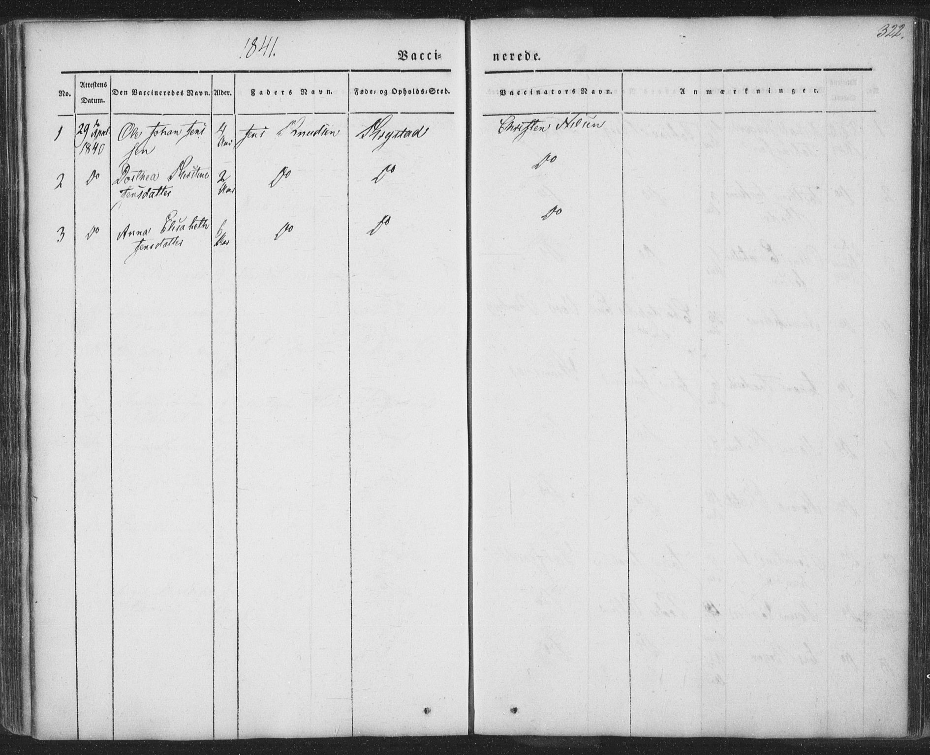 Ministerialprotokoller, klokkerbøker og fødselsregistre - Nordland, AV/SAT-A-1459/885/L1202: Parish register (official) no. 885A03, 1838-1859, p. 322