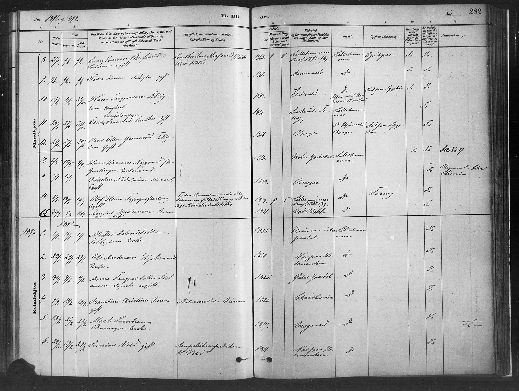 Fåberg prestekontor, SAH/PREST-086/H/Ha/Haa/L0010: Parish register (official) no. 10, 1879-1900, p. 282
