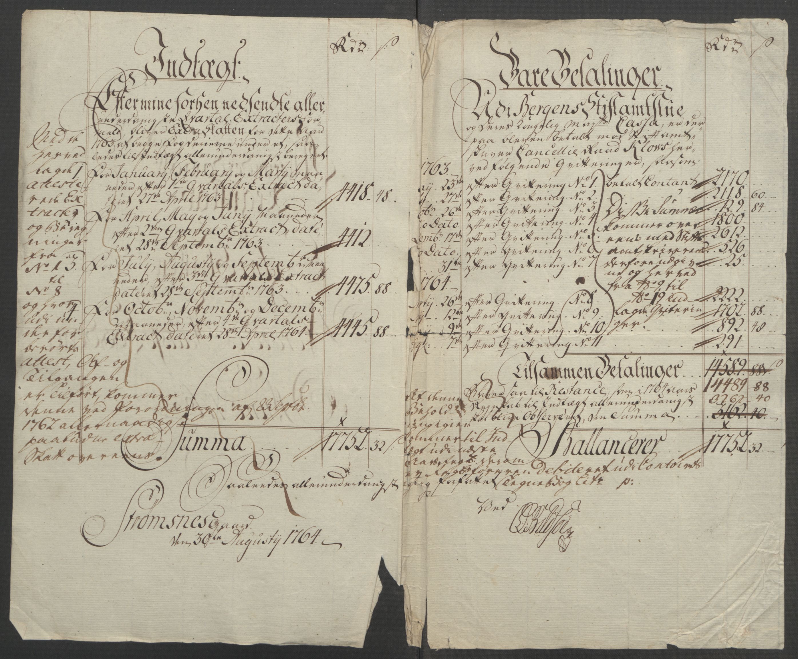 Rentekammeret inntil 1814, Reviderte regnskaper, Fogderegnskap, RA/EA-4092/R51/L3303: Ekstraskatten Nordhordland og Voss, 1762-1772, p. 22