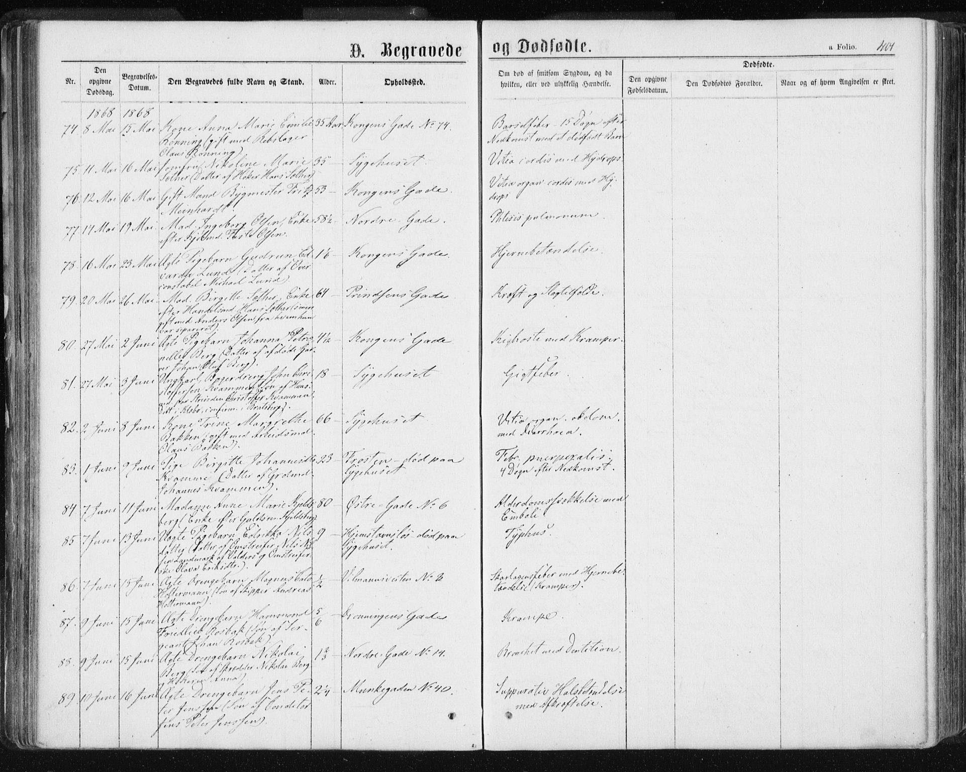 Ministerialprotokoller, klokkerbøker og fødselsregistre - Sør-Trøndelag, SAT/A-1456/601/L0055: Parish register (official) no. 601A23, 1866-1877, p. 401