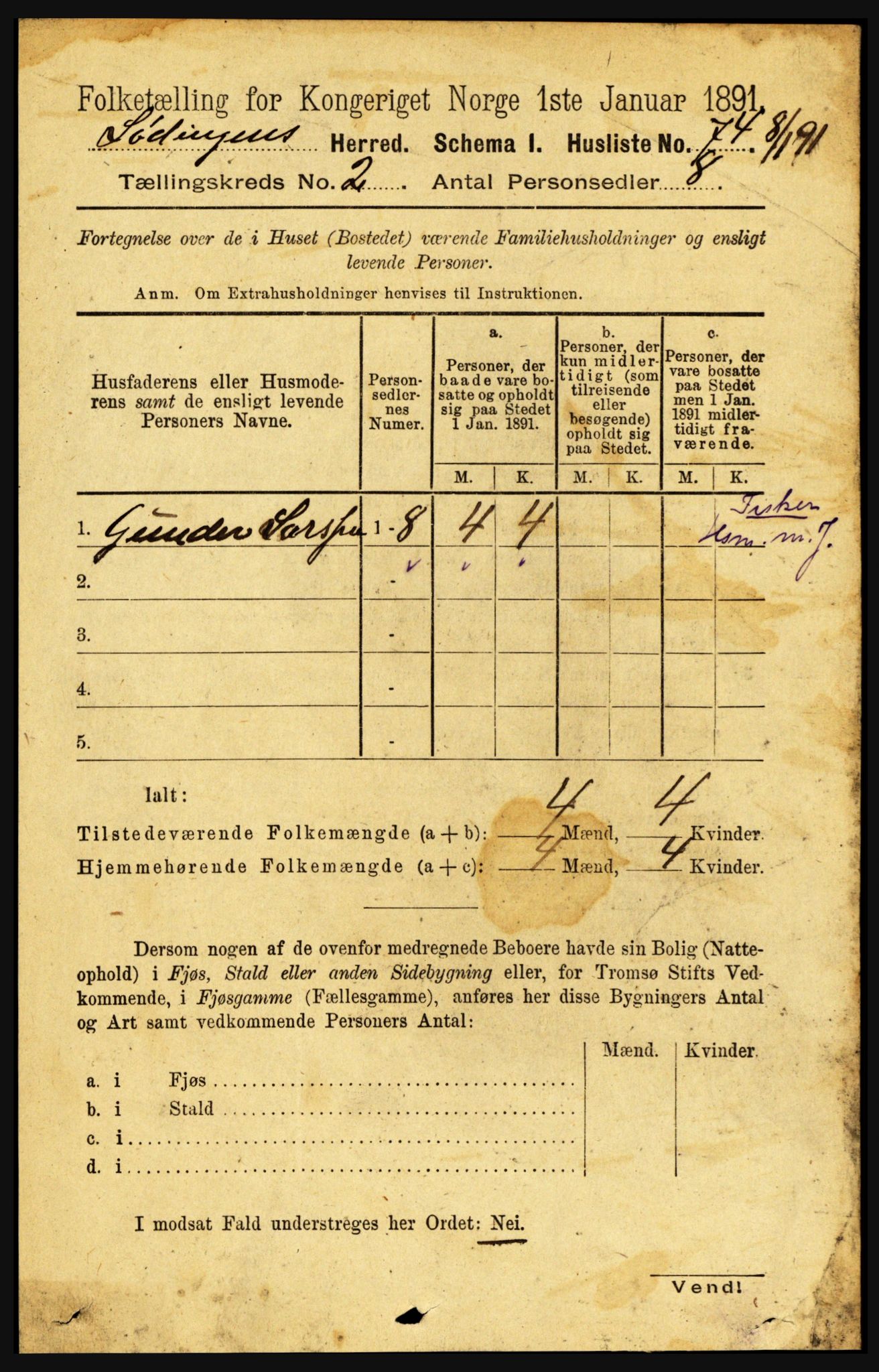 RA, 1891 census for 1851 Lødingen, 1891, p. 720