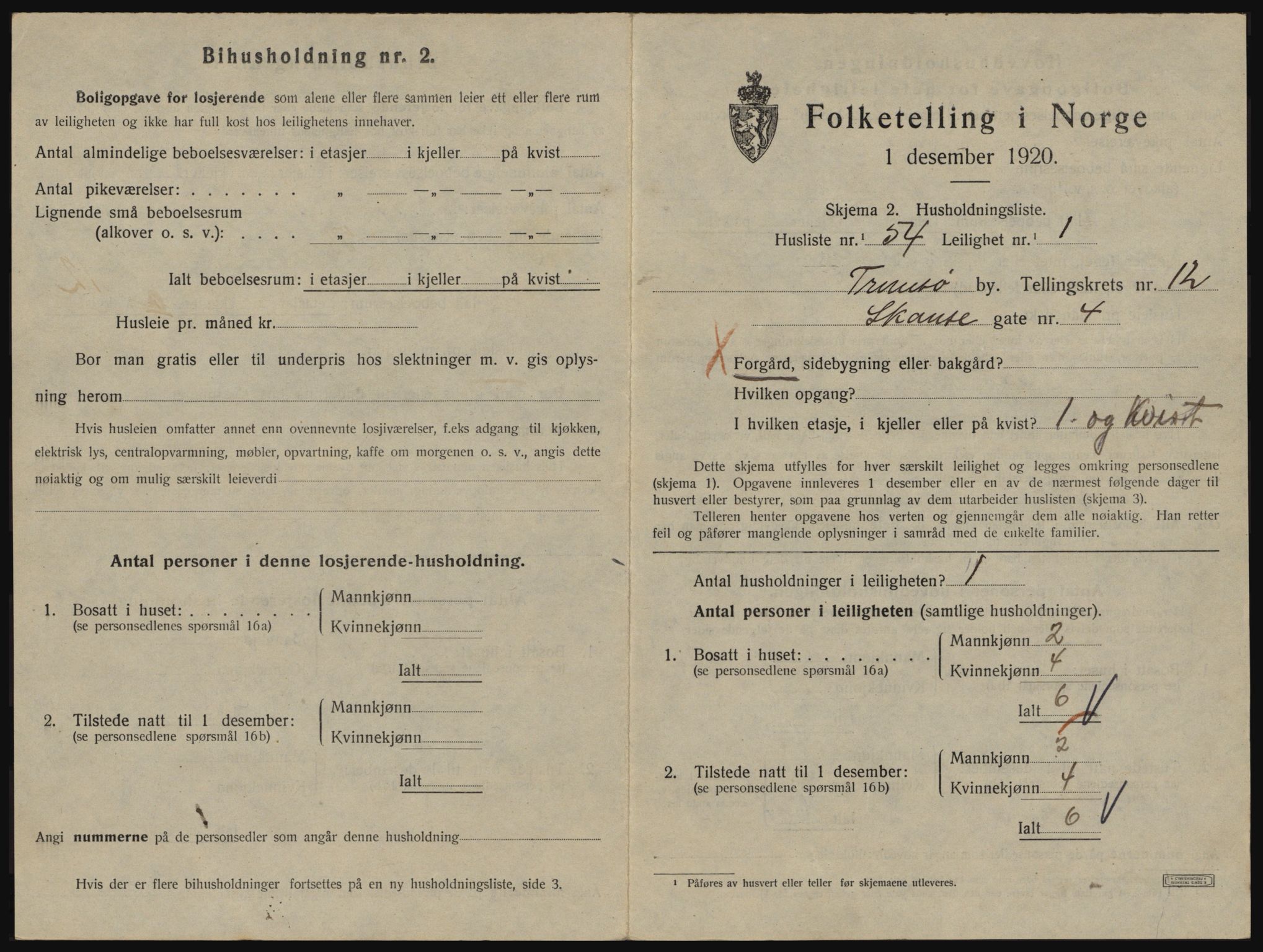 SATØ, 1920 census for Tromsø, 1920, p. 6121