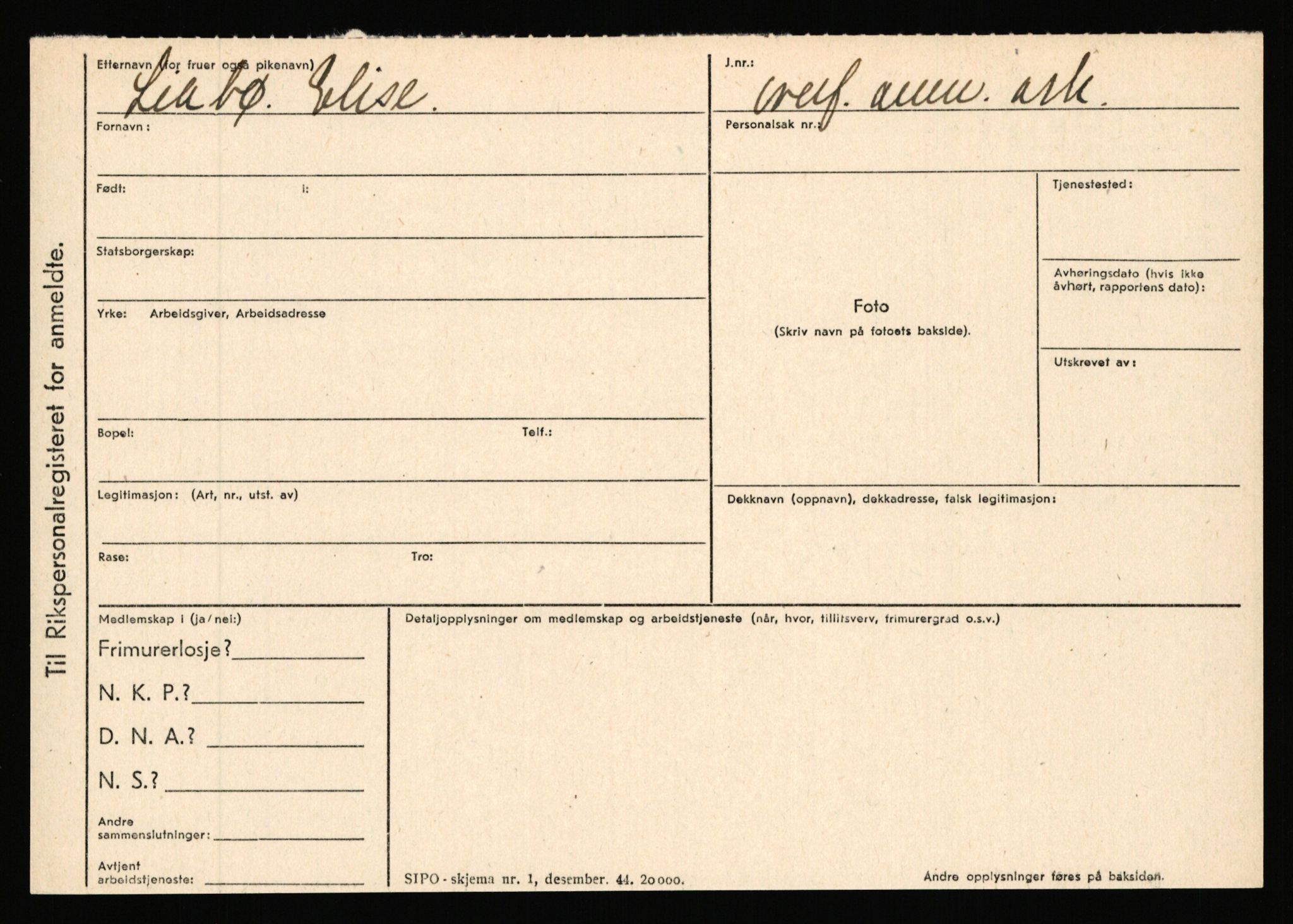 Statspolitiet - Hovedkontoret / Osloavdelingen, AV/RA-S-1329/C/Ca/L0009: Knutsen - Limstrand, 1943-1945, p. 4727