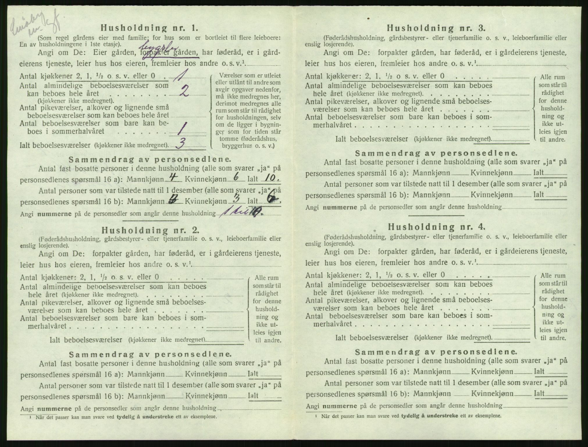 SAT, 1920 census for Halsa, 1920, p. 235