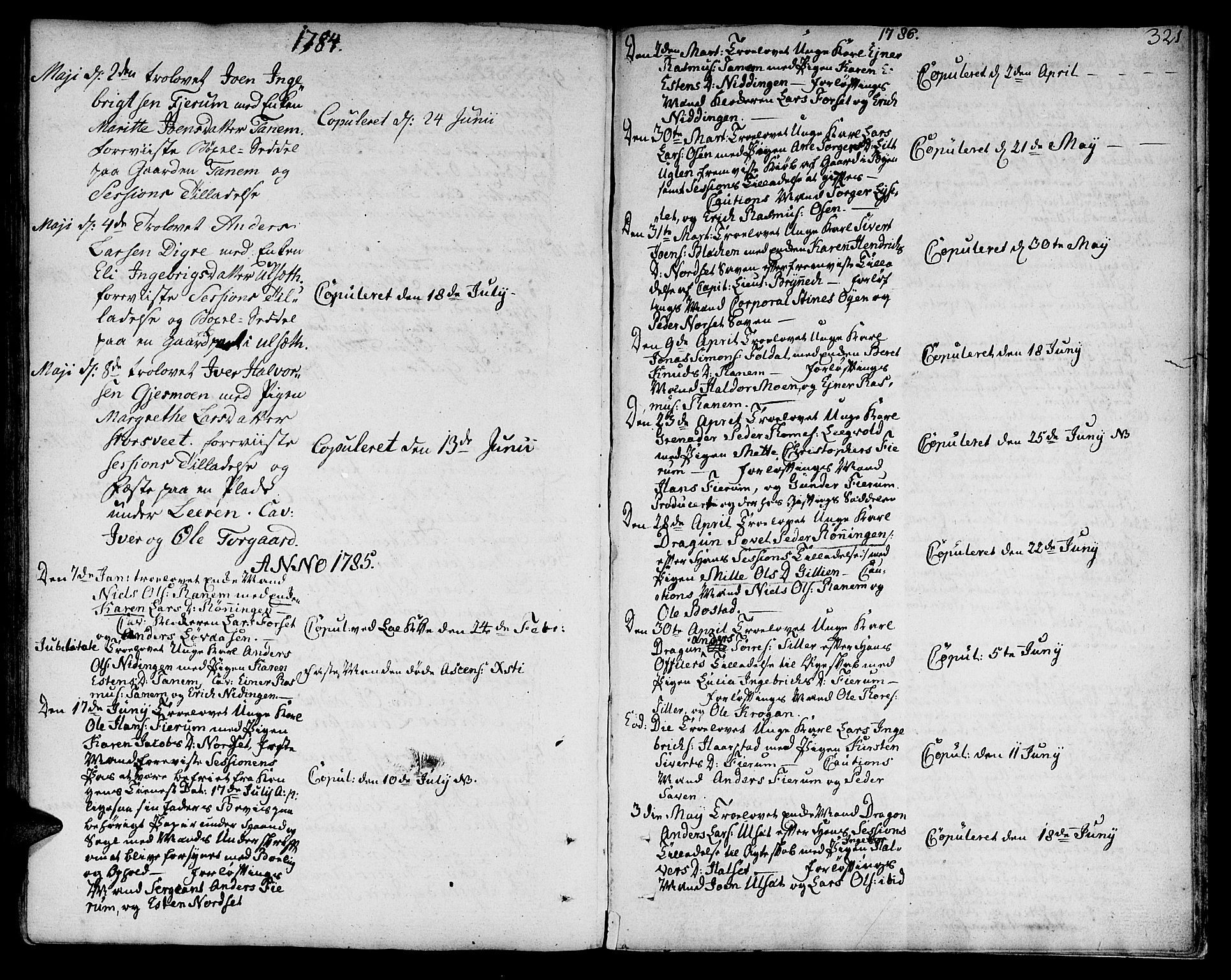 Ministerialprotokoller, klokkerbøker og fødselsregistre - Sør-Trøndelag, SAT/A-1456/618/L0438: Parish register (official) no. 618A03, 1783-1815, p. 321
