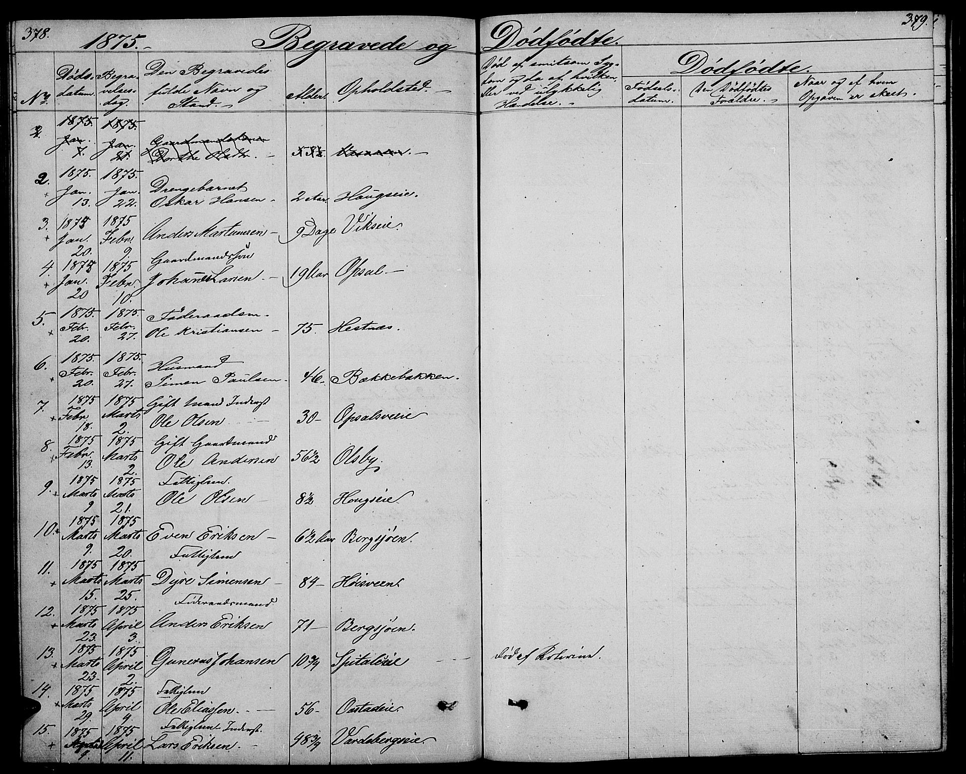 Stange prestekontor, SAH/PREST-002/L/L0005: Parish register (copy) no. 5, 1861-1881, p. 378-379