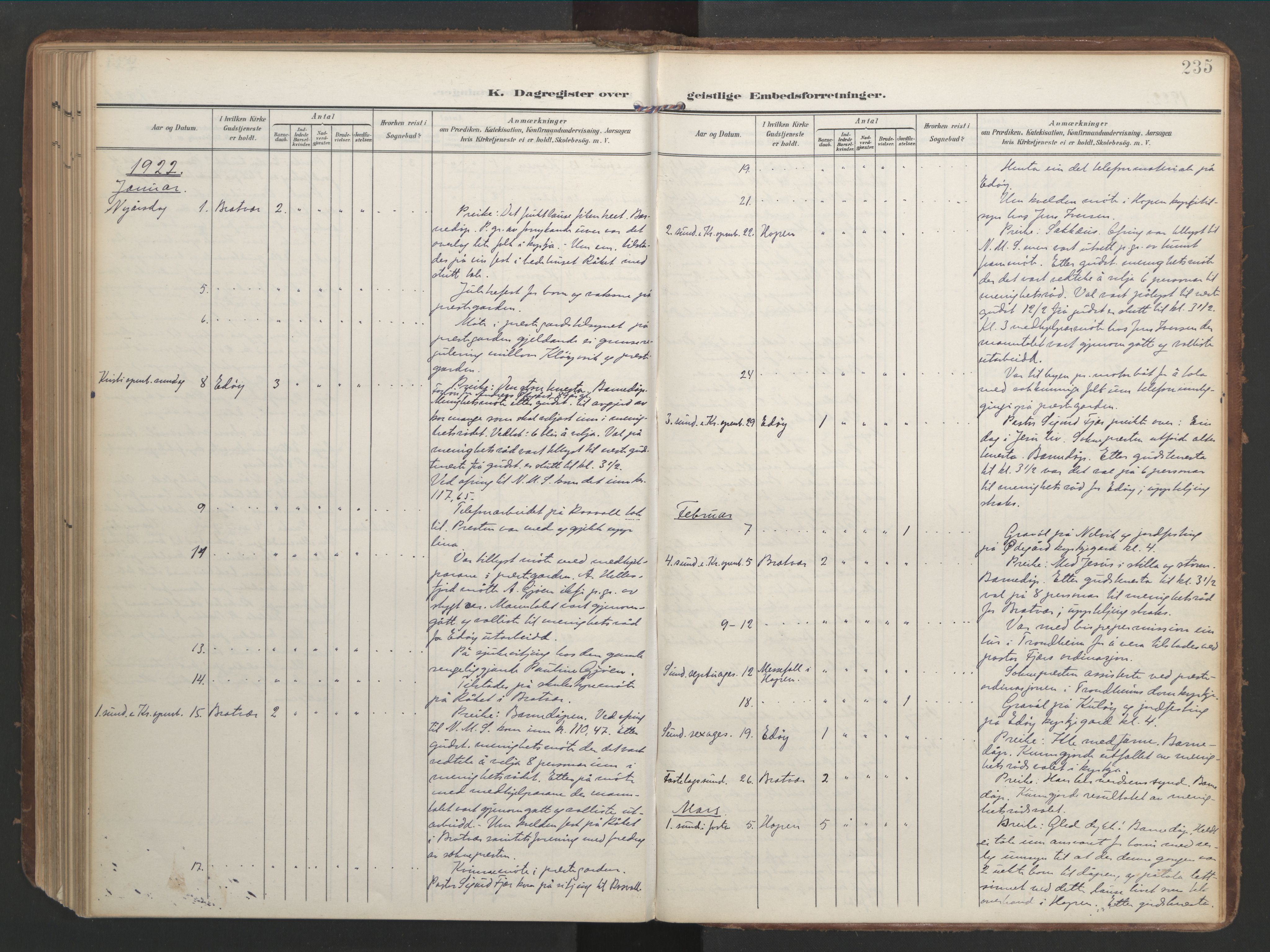 Ministerialprotokoller, klokkerbøker og fødselsregistre - Møre og Romsdal, AV/SAT-A-1454/583/L0955: Parish register (official) no. 583A02, 1907-1926, p. 235