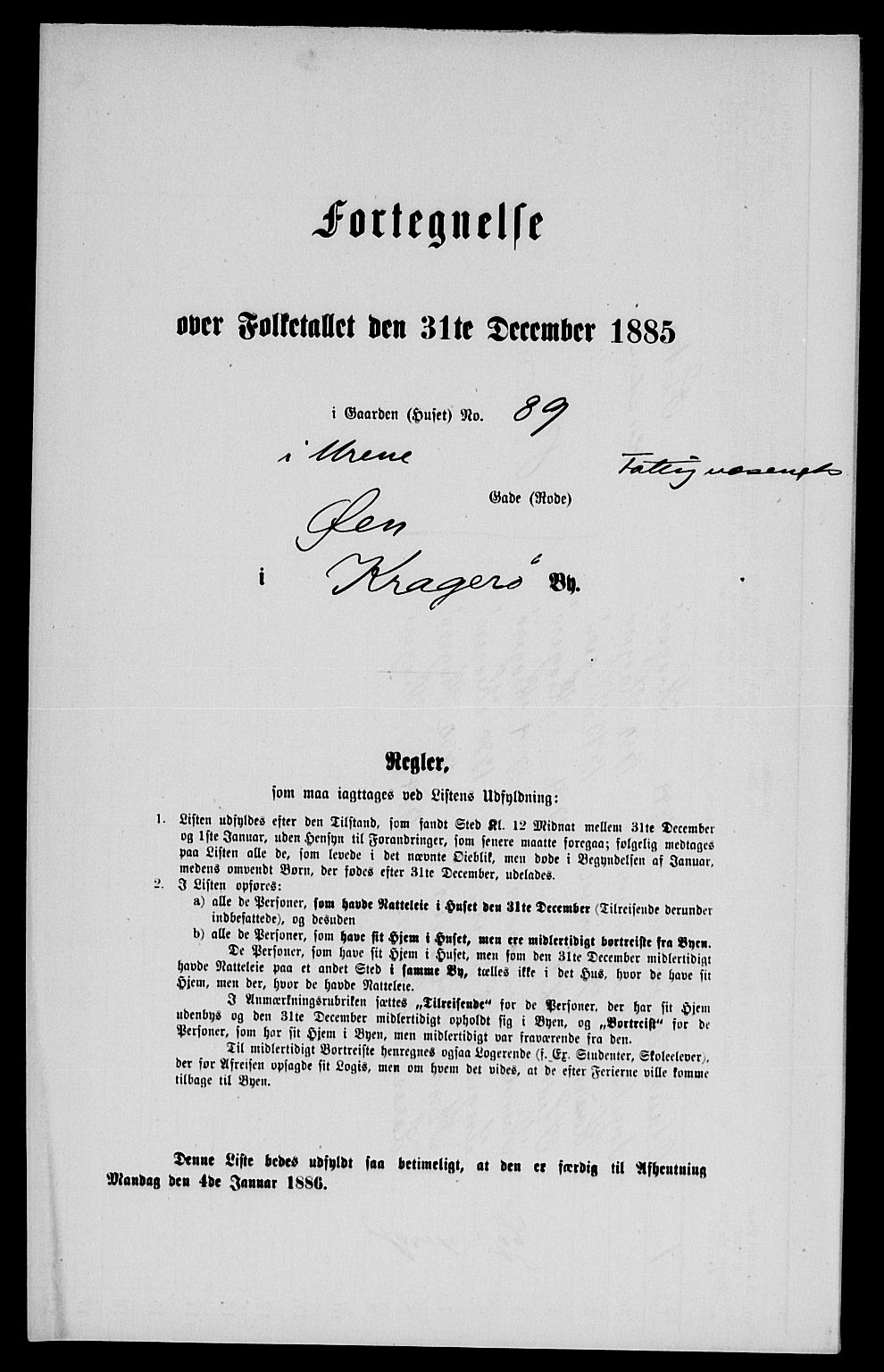 SAKO, 1885 census for 0801 Kragerø, 1885, p. 634