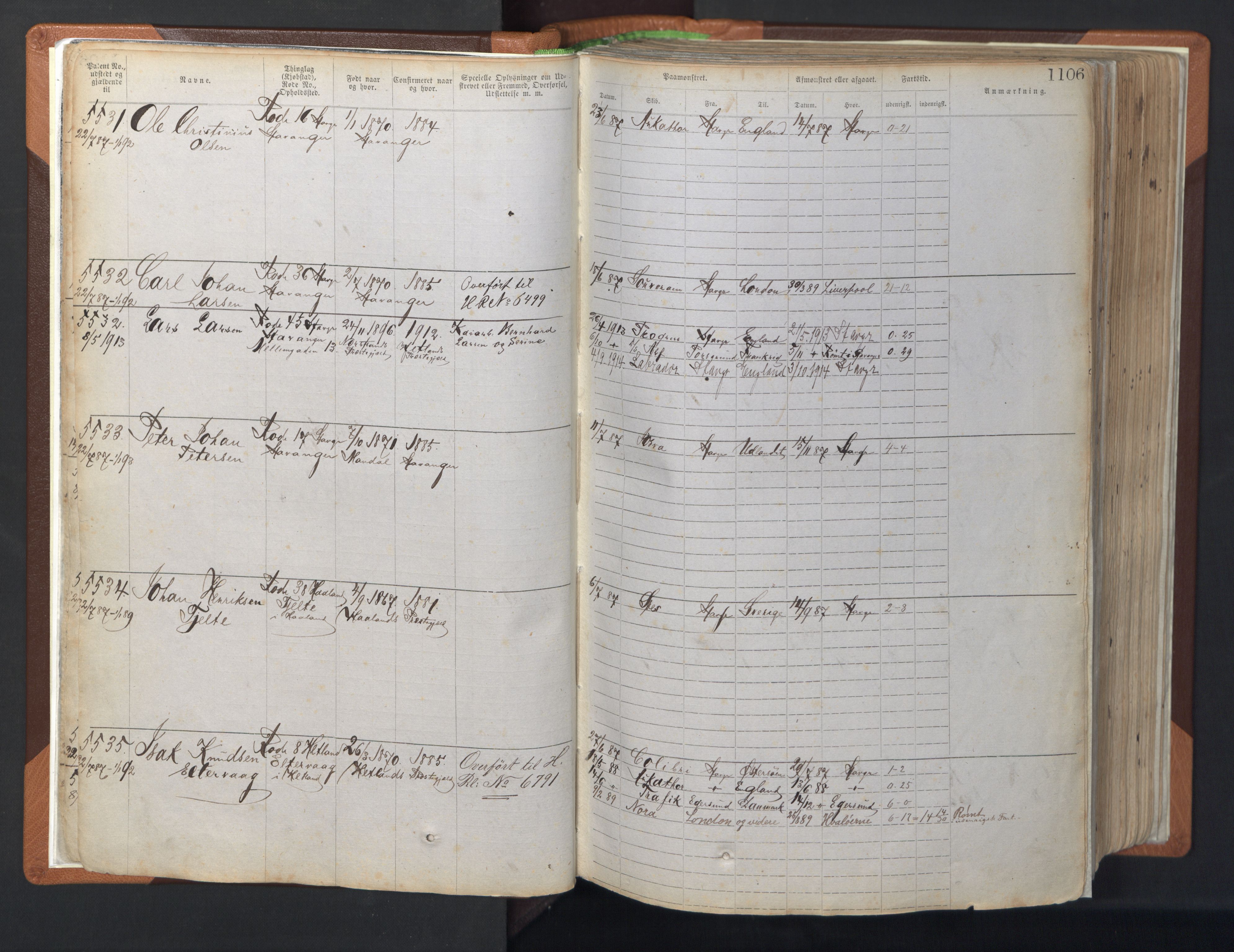 Stavanger sjømannskontor, AV/SAST-A-102006/F/Ff/L0007: Annotasjonsrulle, patentnr. 5506-7180, 1887-1900, p. 11