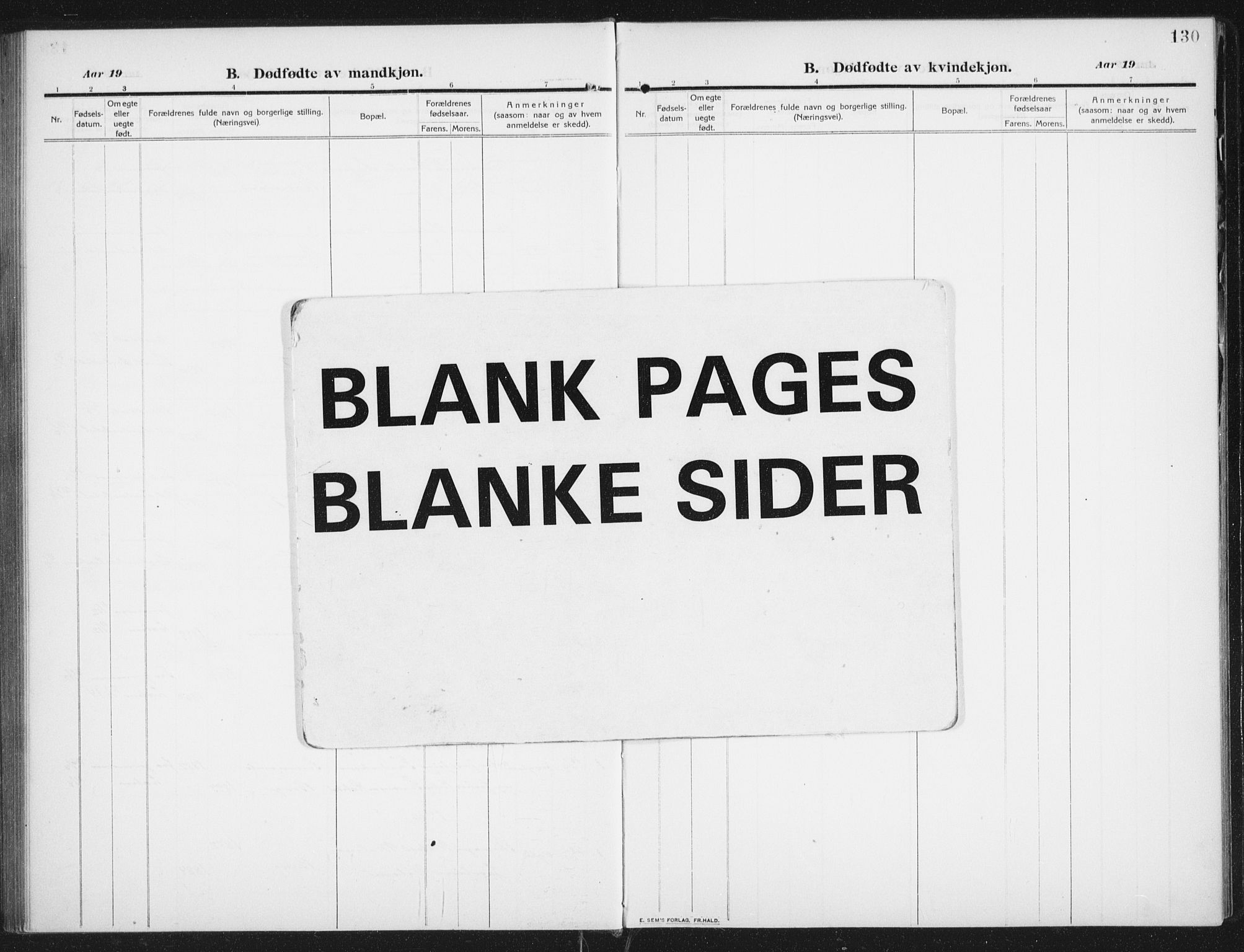 Ministerialprotokoller, klokkerbøker og fødselsregistre - Nordland, AV/SAT-A-1459/882/L1183: Parish register (copy) no. 882C01, 1911-1938, p. 130