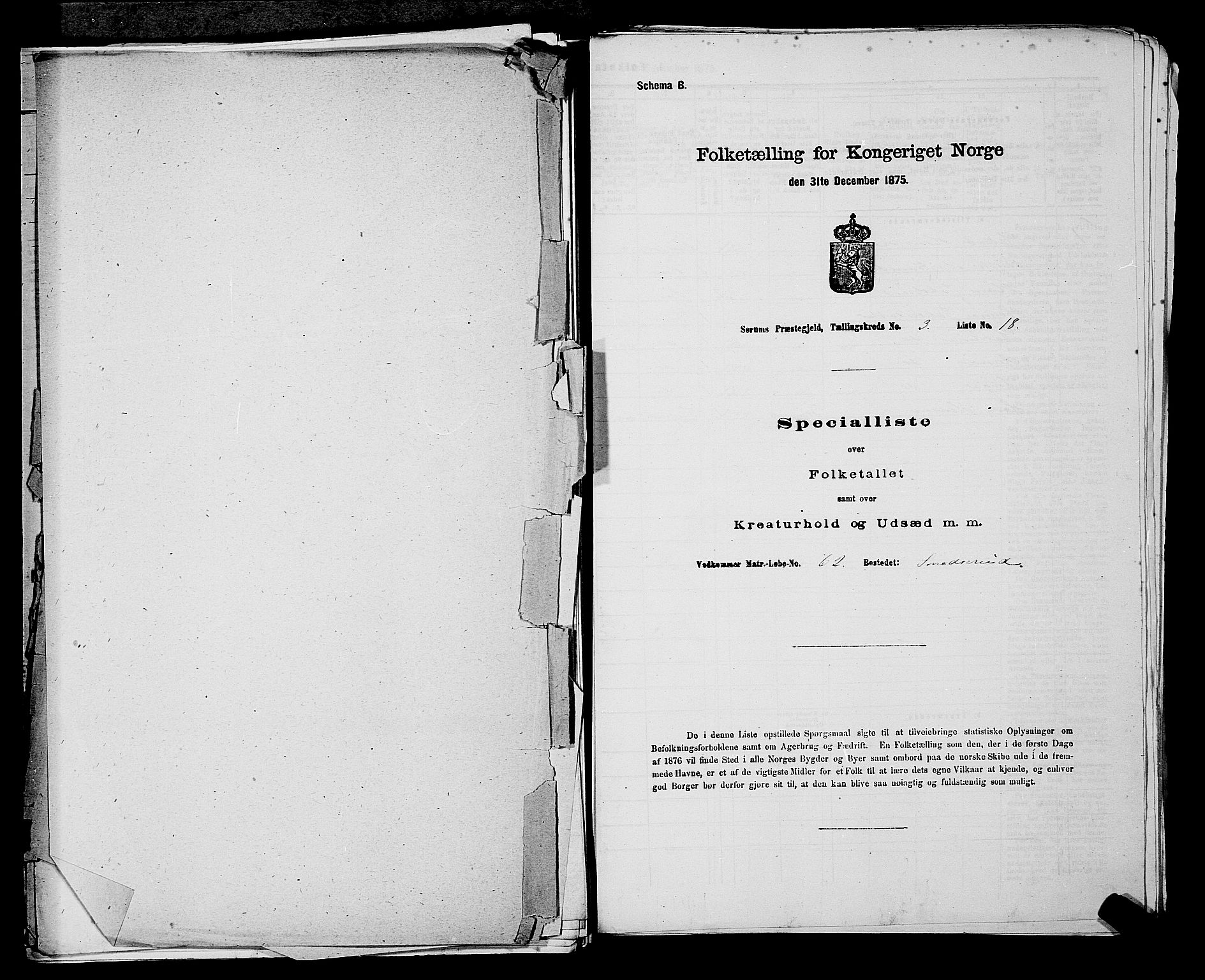 RA, 1875 census for 0226P Sørum, 1875, p. 314