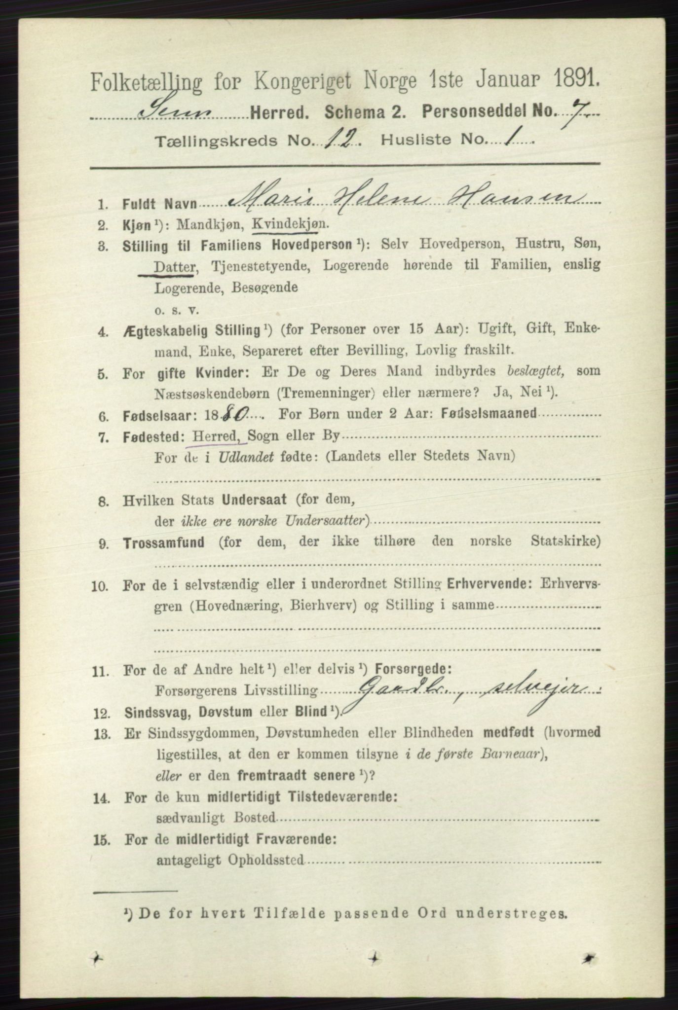 RA, 1891 census for 0721 Sem, 1891, p. 5762