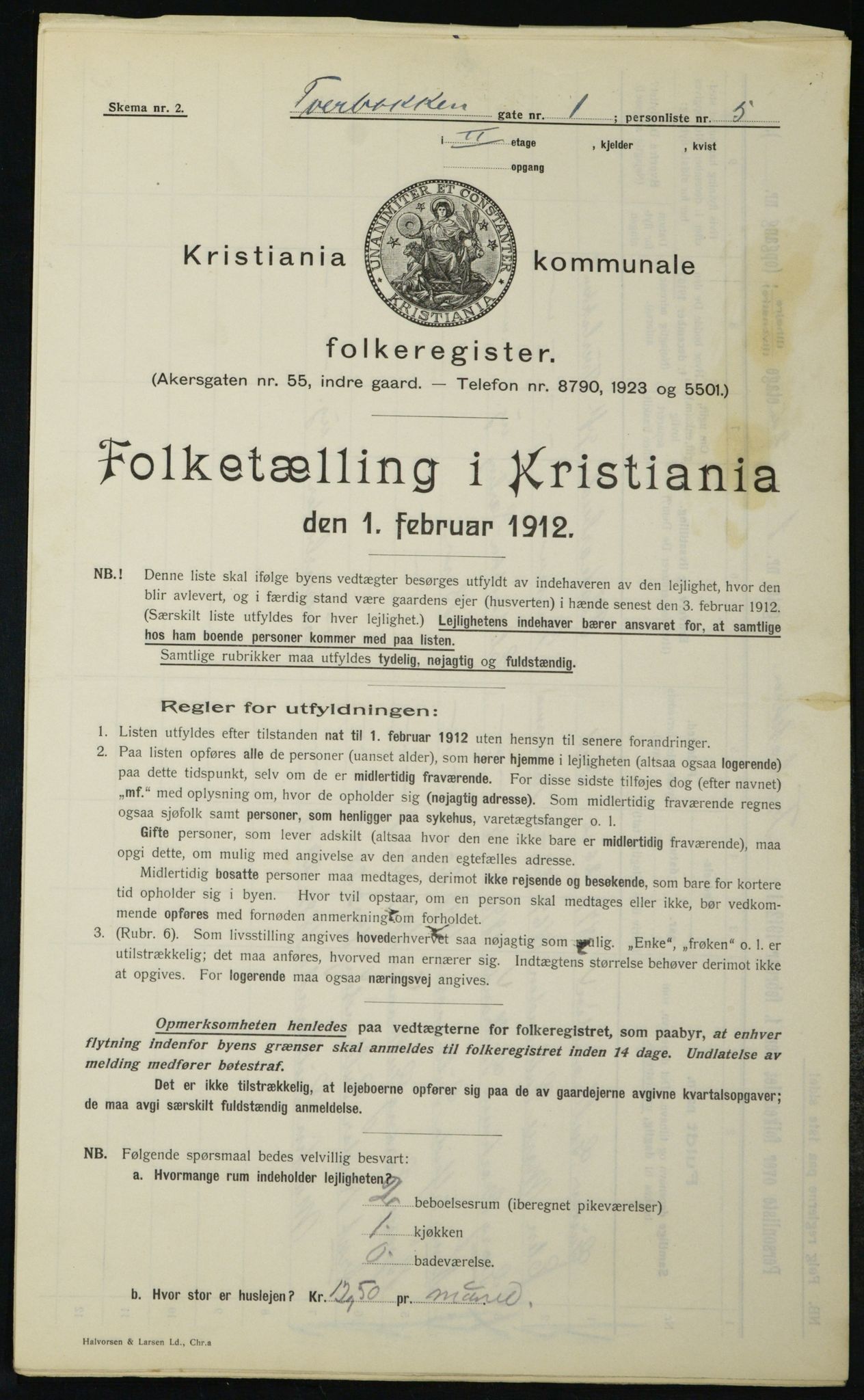 OBA, Municipal Census 1912 for Kristiania, 1912, p. 117411