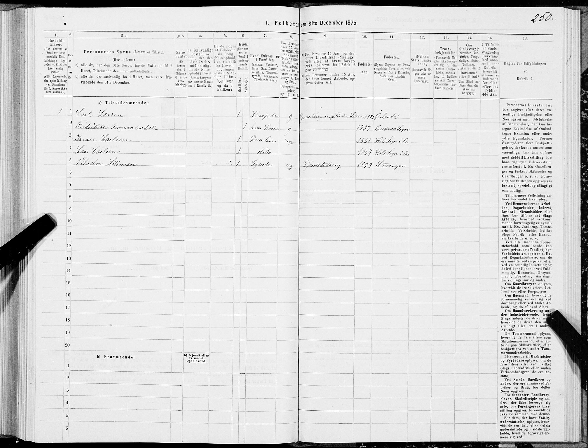 SAT, 1875 census for 1860P Buksnes, 1875, p. 2250