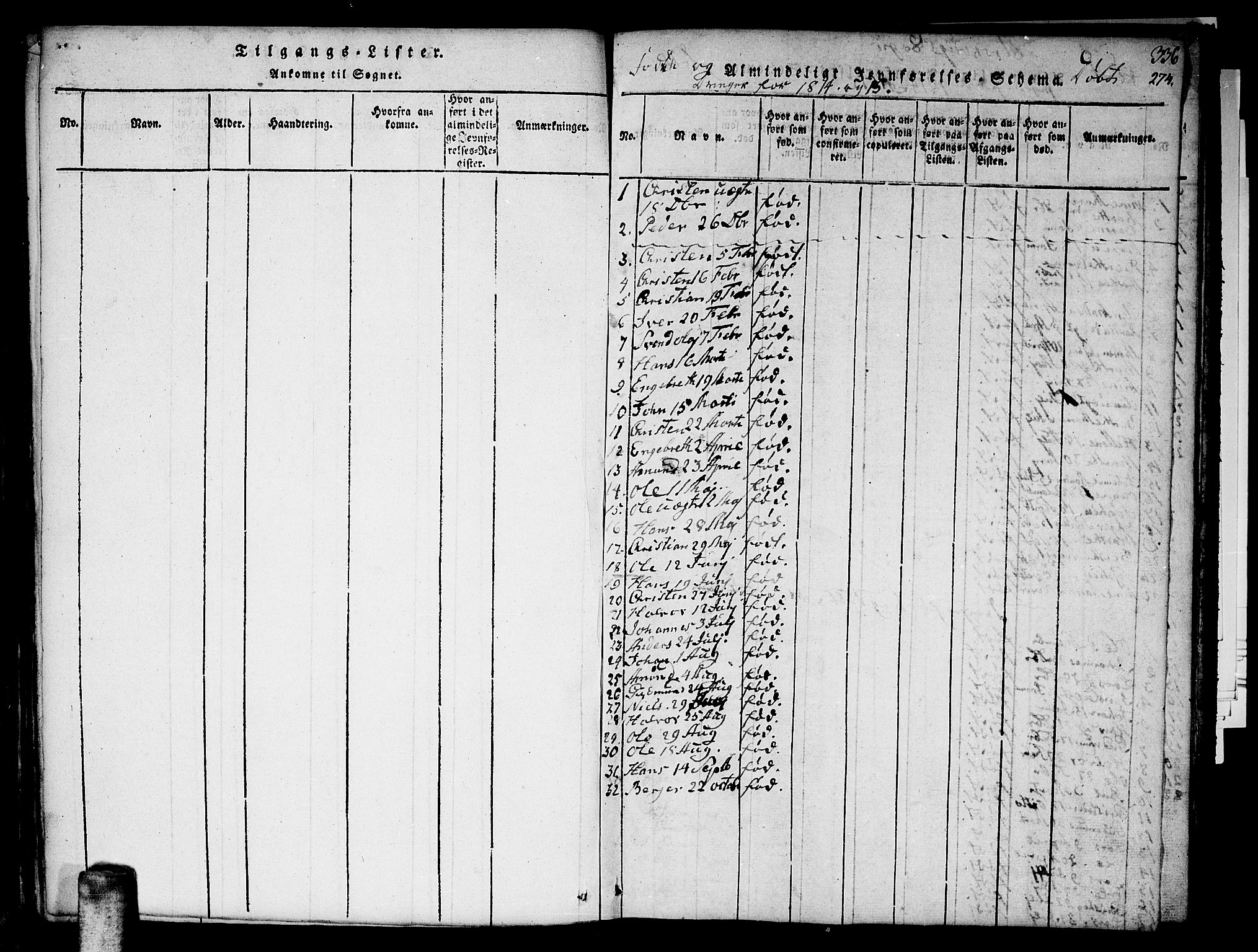 Aurskog prestekontor Kirkebøker, SAO/A-10304a/F/Fa/L0005: Parish register (official) no. I 5, 1814-1829, p. 374