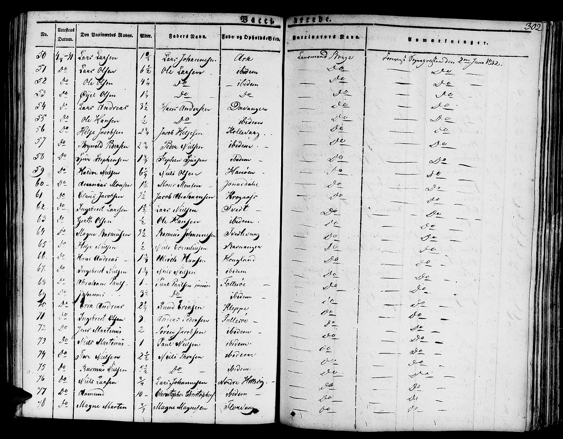 Askøy Sokneprestembete, SAB/A-74101/H/Ha/Haa/Haaa/L0004: Parish register (official) no. A 4, 1825-1845, p. 302
