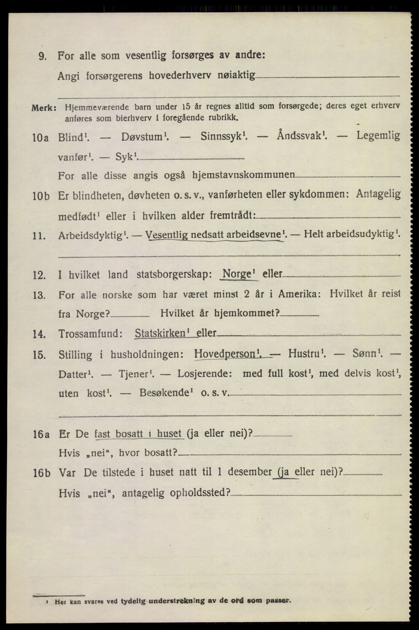 SAKO, 1920 census for Sandeherred, 1920, p. 19825