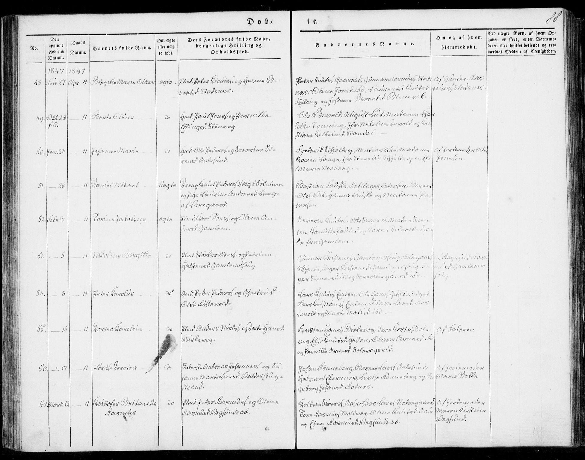 Ministerialprotokoller, klokkerbøker og fødselsregistre - Møre og Romsdal, AV/SAT-A-1454/528/L0396: Parish register (official) no. 528A07, 1839-1847, p. 88