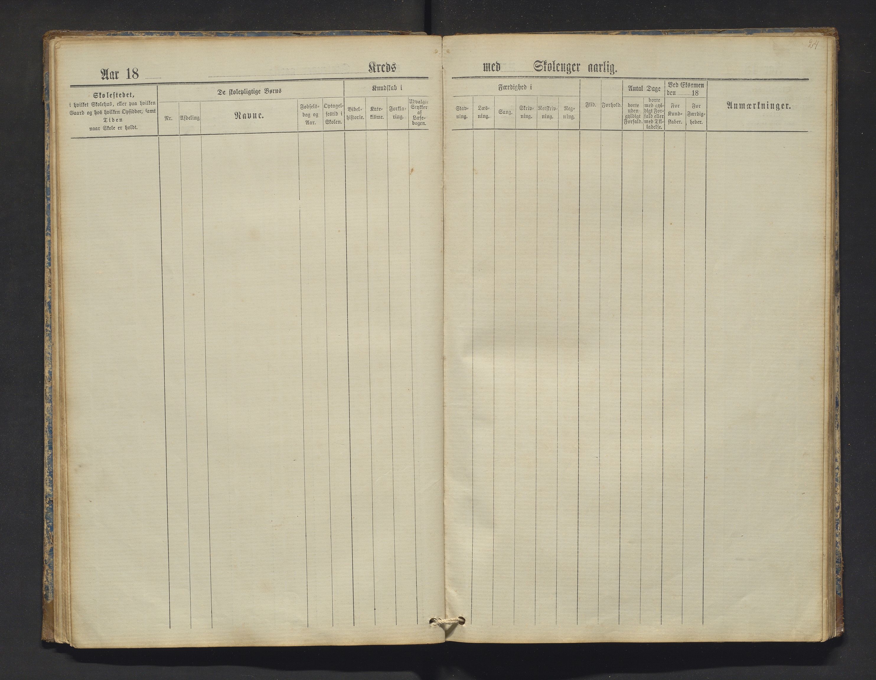 Manger kommune. Barneskulane, IKAH/1261-231/F/Fa/L0002: Skuleprotokoll for Toska, Manger, Dalland, Lilletvedt, Sætre og Helle krinsar , 1882-1916, p. 24