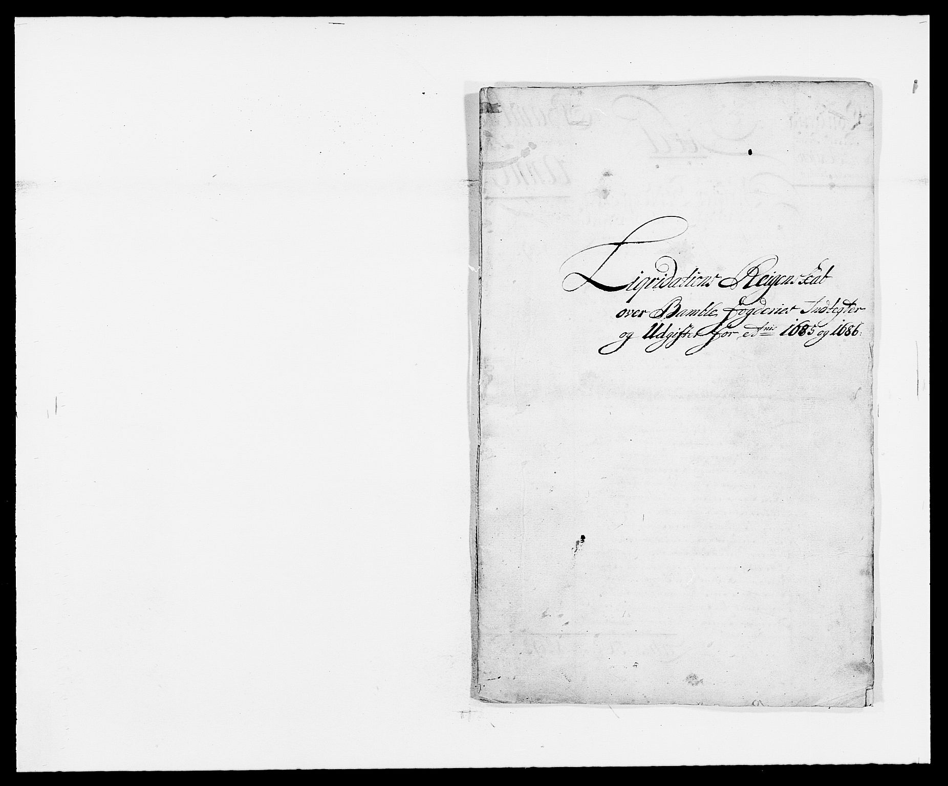 Rentekammeret inntil 1814, Reviderte regnskaper, Fogderegnskap, RA/EA-4092/R34/L2048: Fogderegnskap Bamble, 1685-1687, p. 23