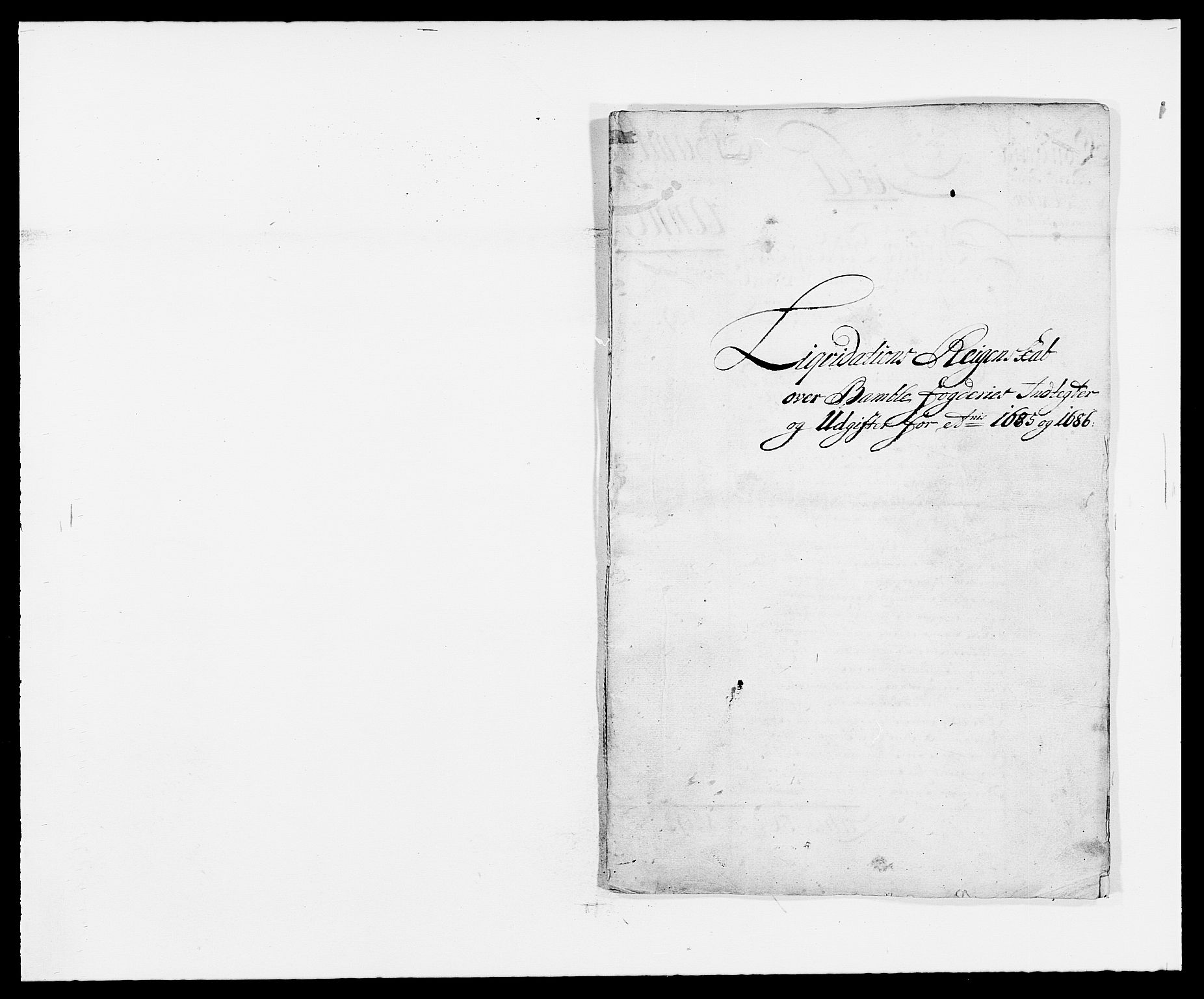 Rentekammeret inntil 1814, Reviderte regnskaper, Fogderegnskap, AV/RA-EA-4092/R34/L2048: Fogderegnskap Bamble, 1685-1687, p. 23