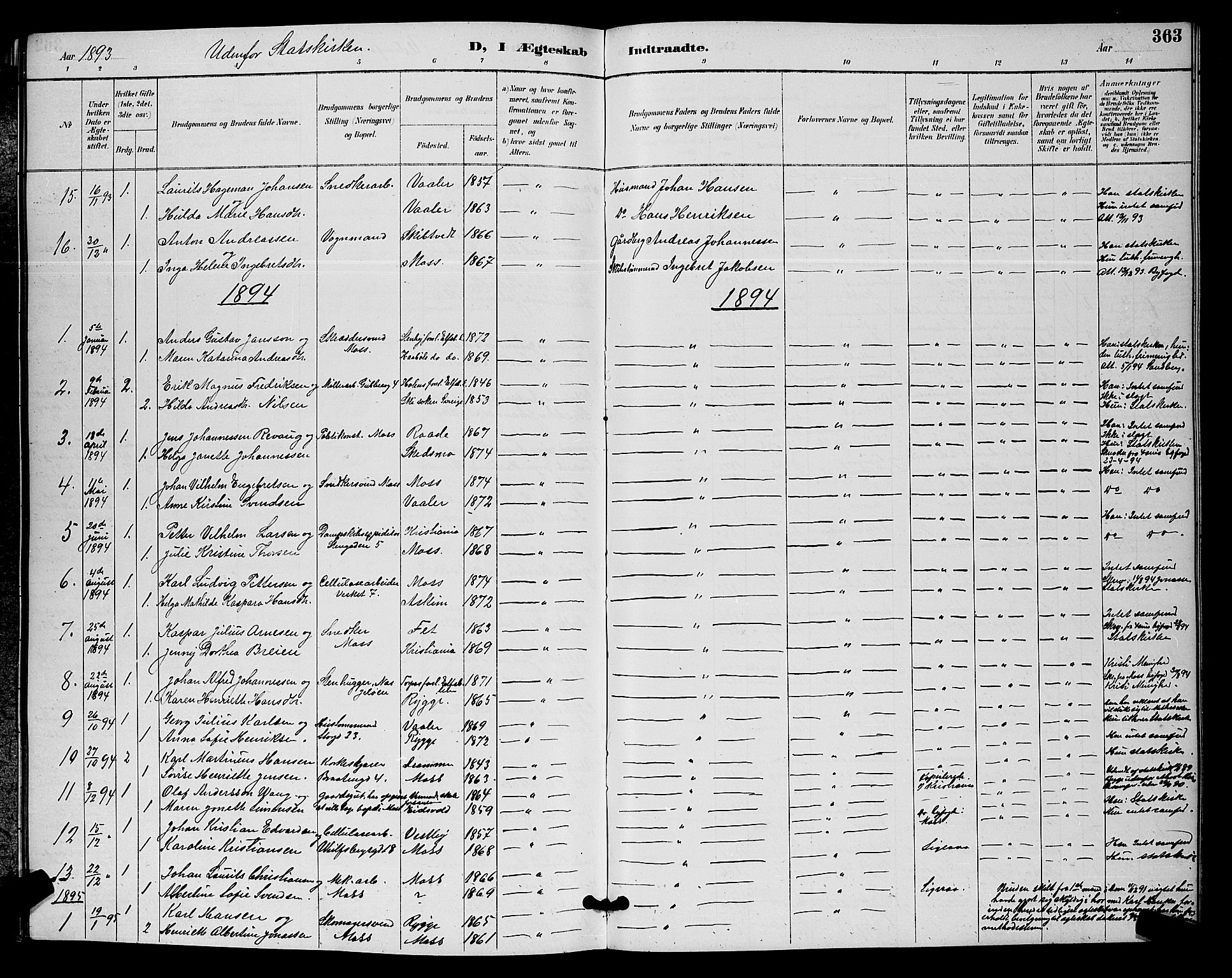 Moss prestekontor Kirkebøker, AV/SAO-A-2003/G/Ga/L0006: Parish register (copy) no. I 6, 1889-1900, p. 363