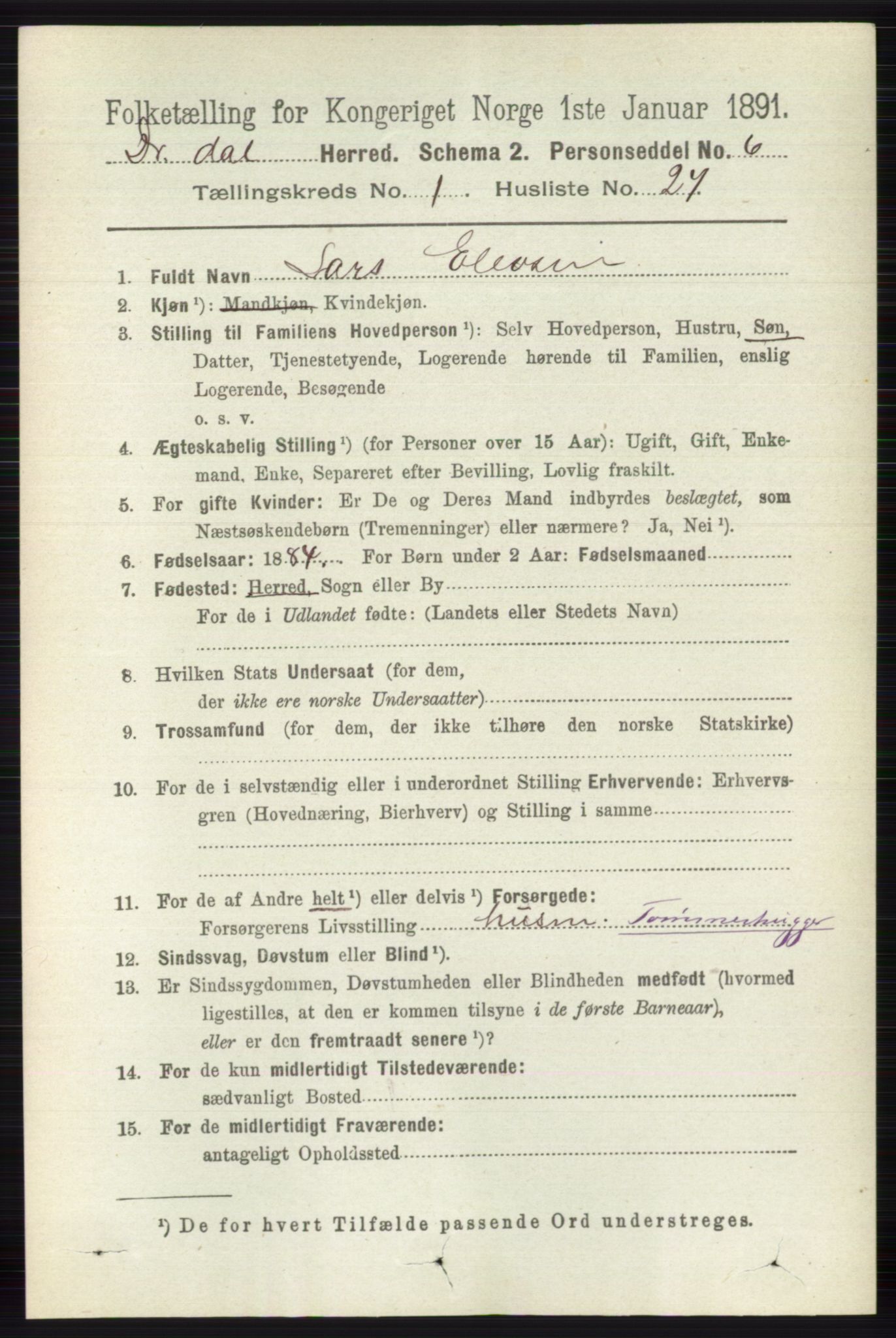 RA, 1891 census for 0817 Drangedal, 1891, p. 242