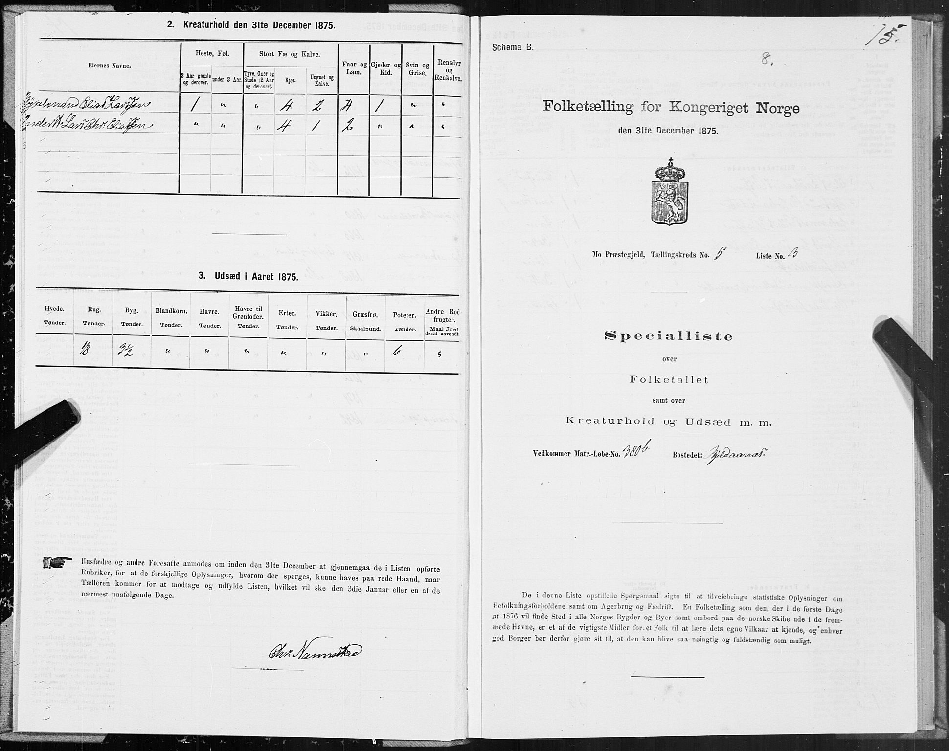 SAT, 1875 census for 1833P Mo, 1875, p. 3015