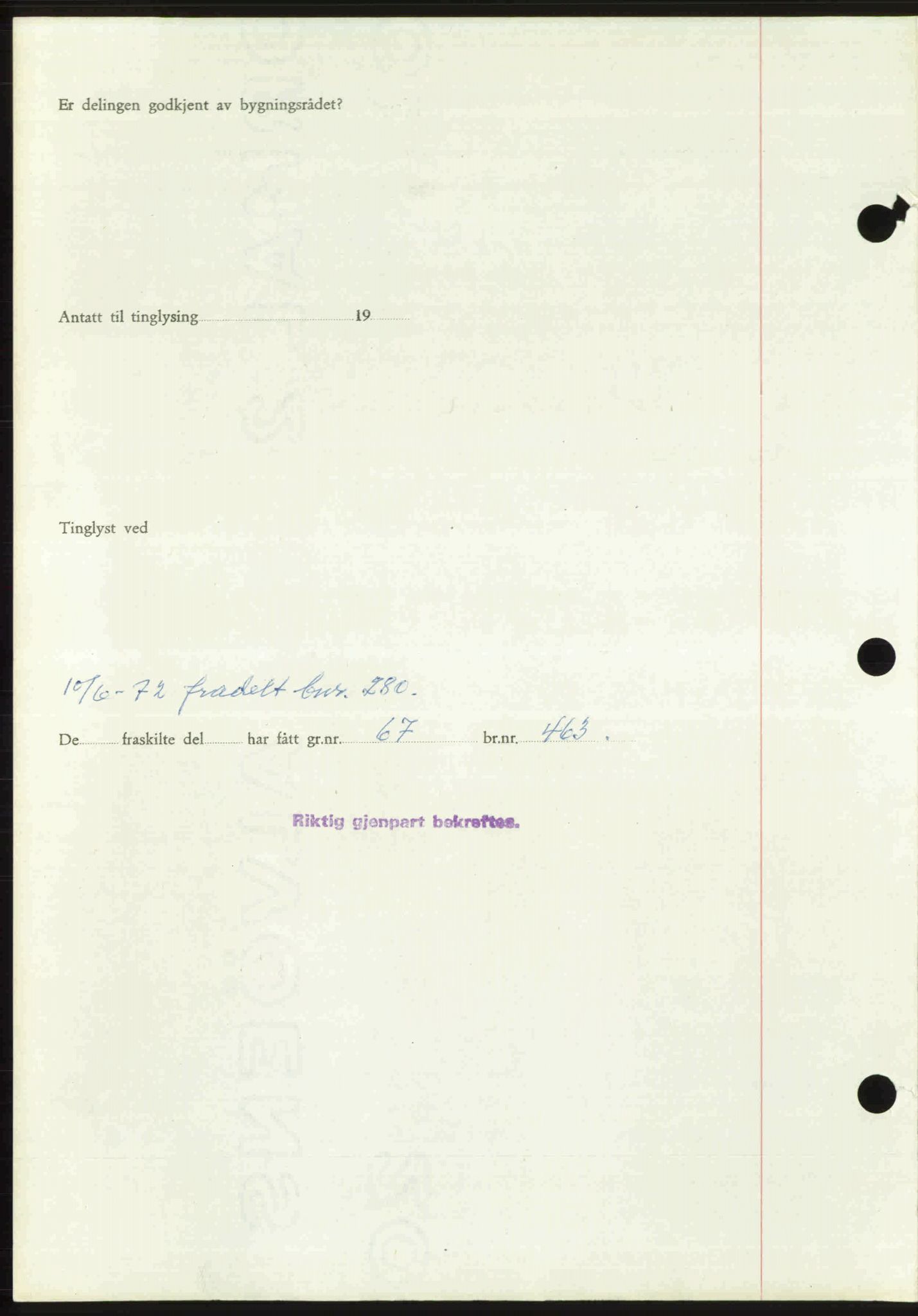 Toten tingrett, SAH/TING-006/H/Hb/Hbc/L0020: Mortgage book no. Hbc-20, 1948-1948, Diary no: : 3486/1948