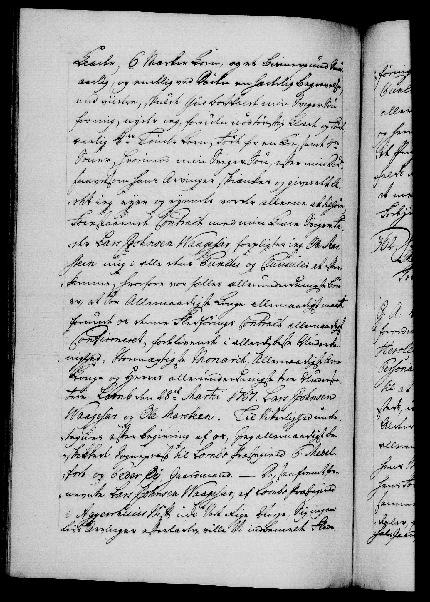 Danske Kanselli 1572-1799, AV/RA-EA-3023/F/Fc/Fca/Fcaa/L0043: Norske registre, 1766-1768, p. 395b