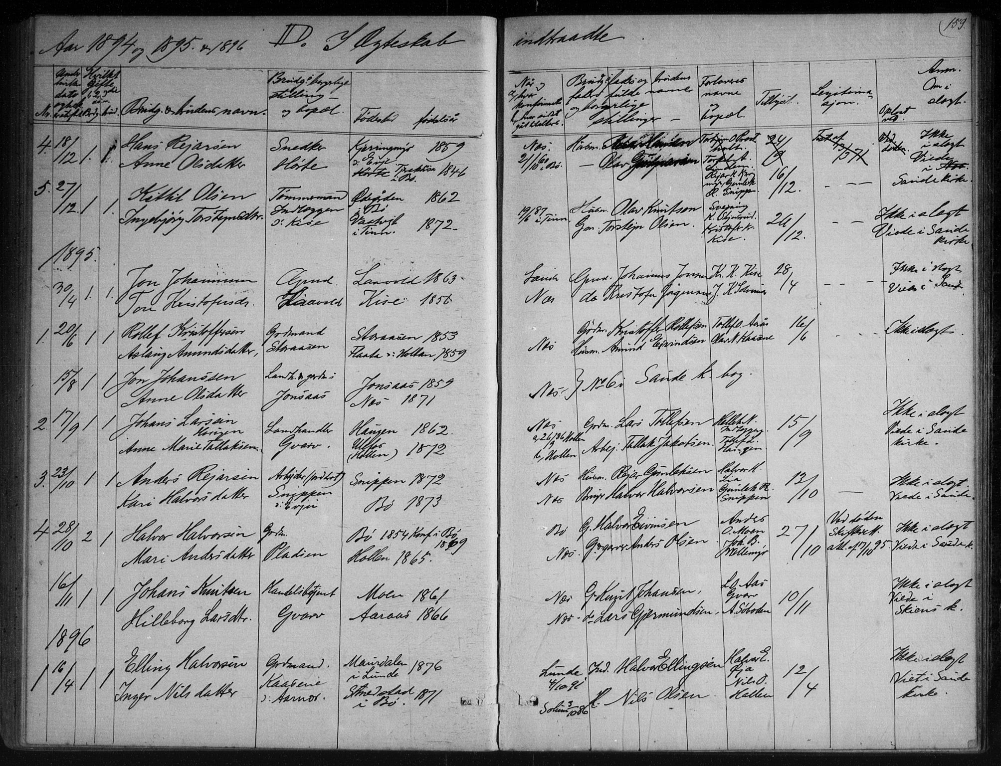 Sauherad kirkebøker, AV/SAKO-A-298/G/Gb/L0002: Parish register (copy) no. II 2, 1866-1897, p. 159