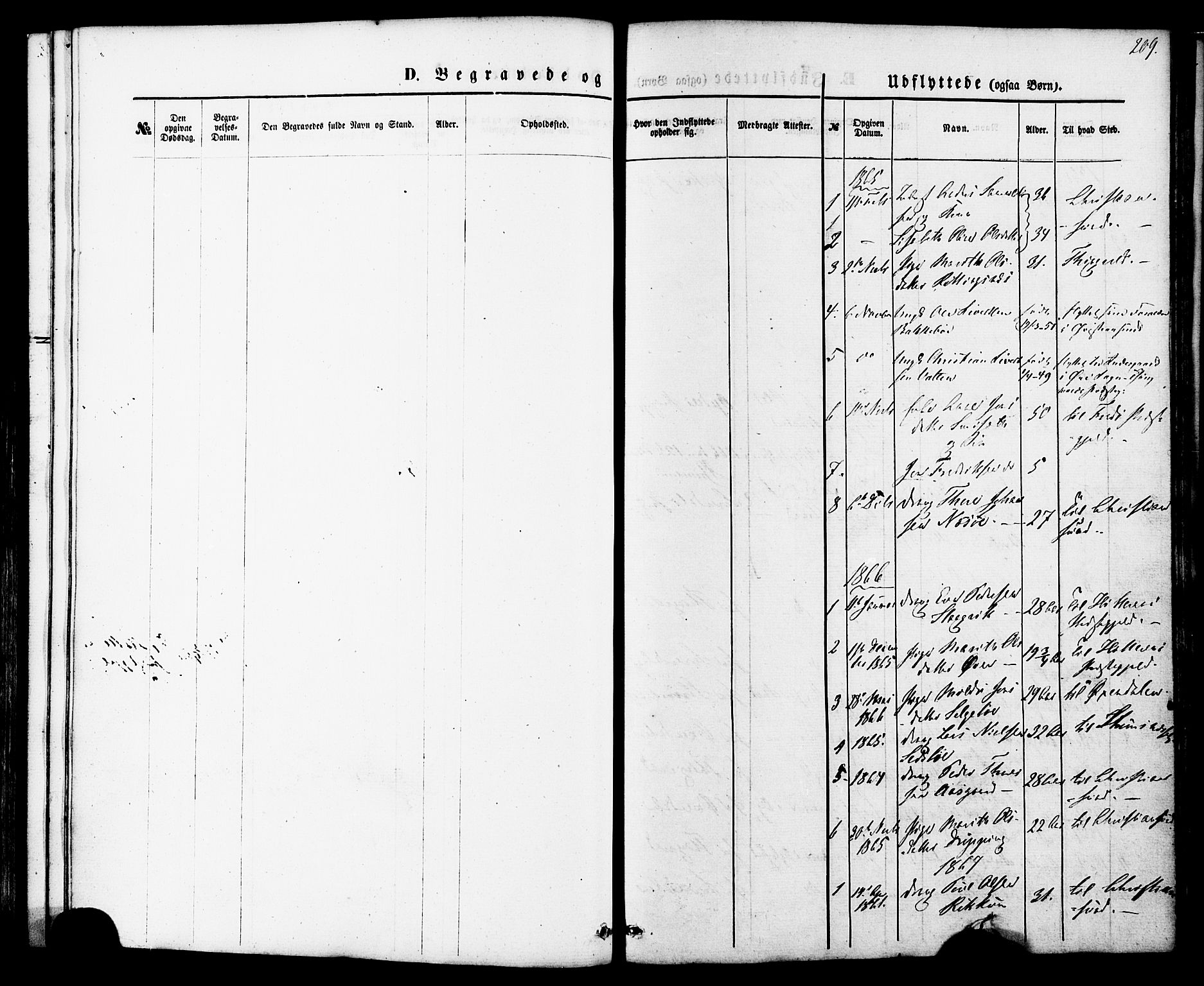 Ministerialprotokoller, klokkerbøker og fødselsregistre - Møre og Romsdal, SAT/A-1454/592/L1027: Parish register (official) no. 592A05, 1865-1878, p. 209