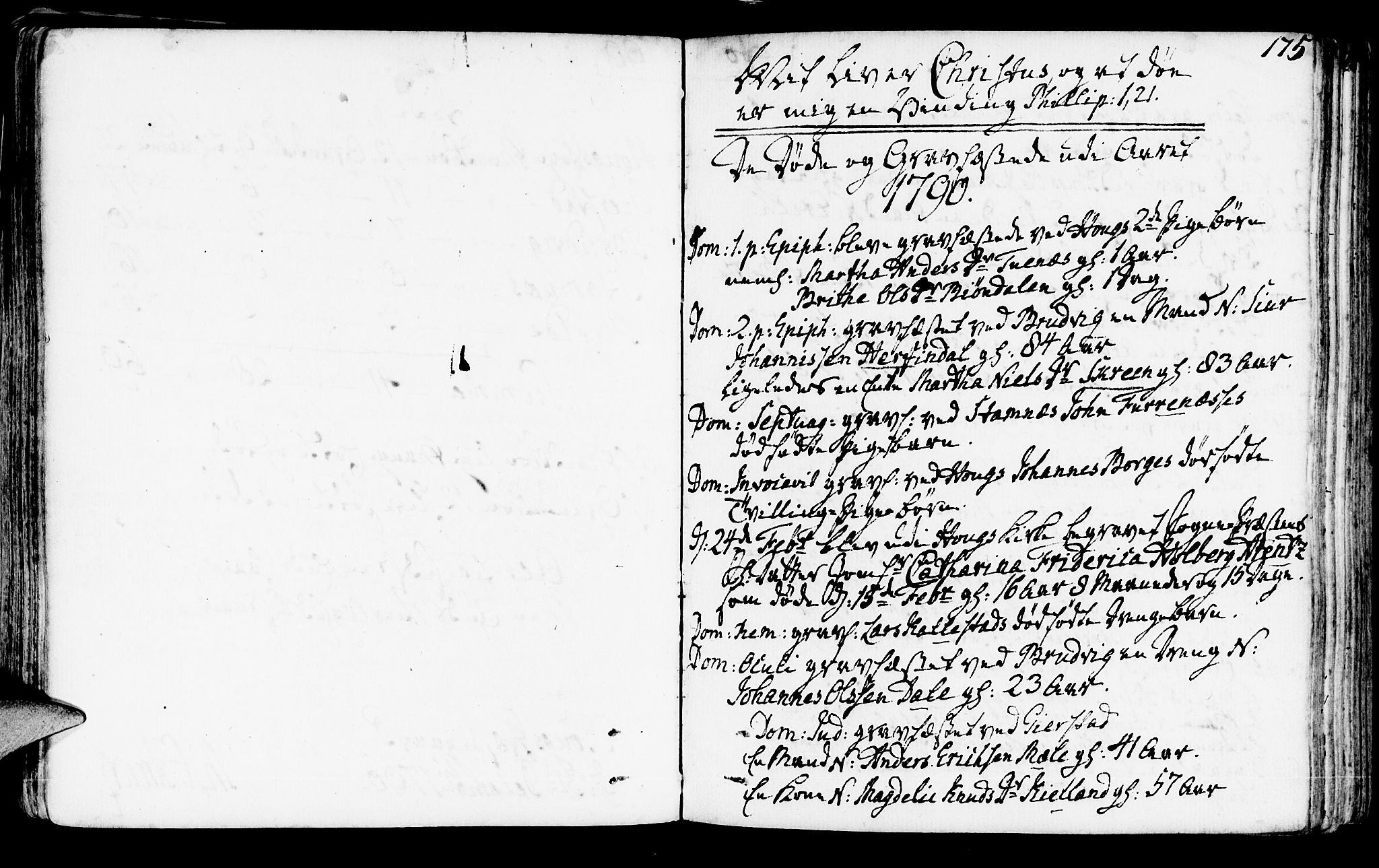 Haus sokneprestembete, SAB/A-75601/H/Haa: Parish register (official) no. A 10, 1782-1796, p. 175