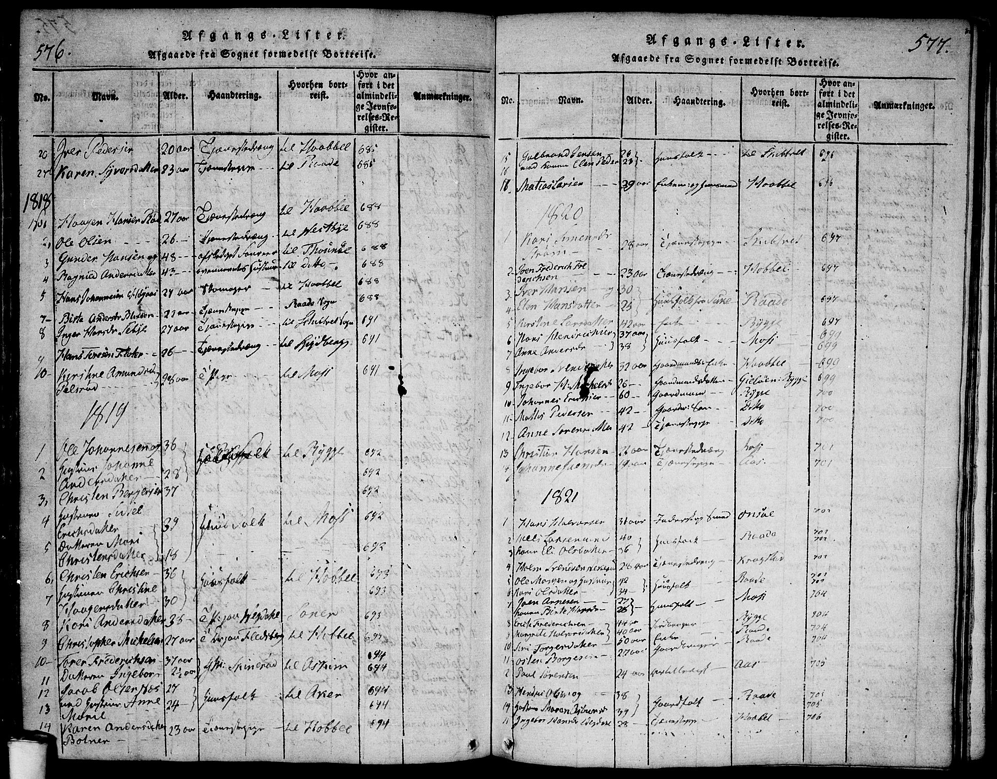 Våler prestekontor Kirkebøker, SAO/A-11083/F/Fa/L0005: Parish register (official) no. I 5, 1815-1839, p. 576-577