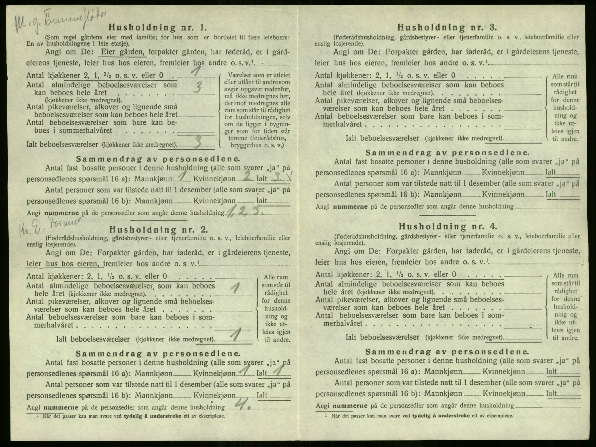 SAO, 1920 census for Enebakk, 1920, p. 43